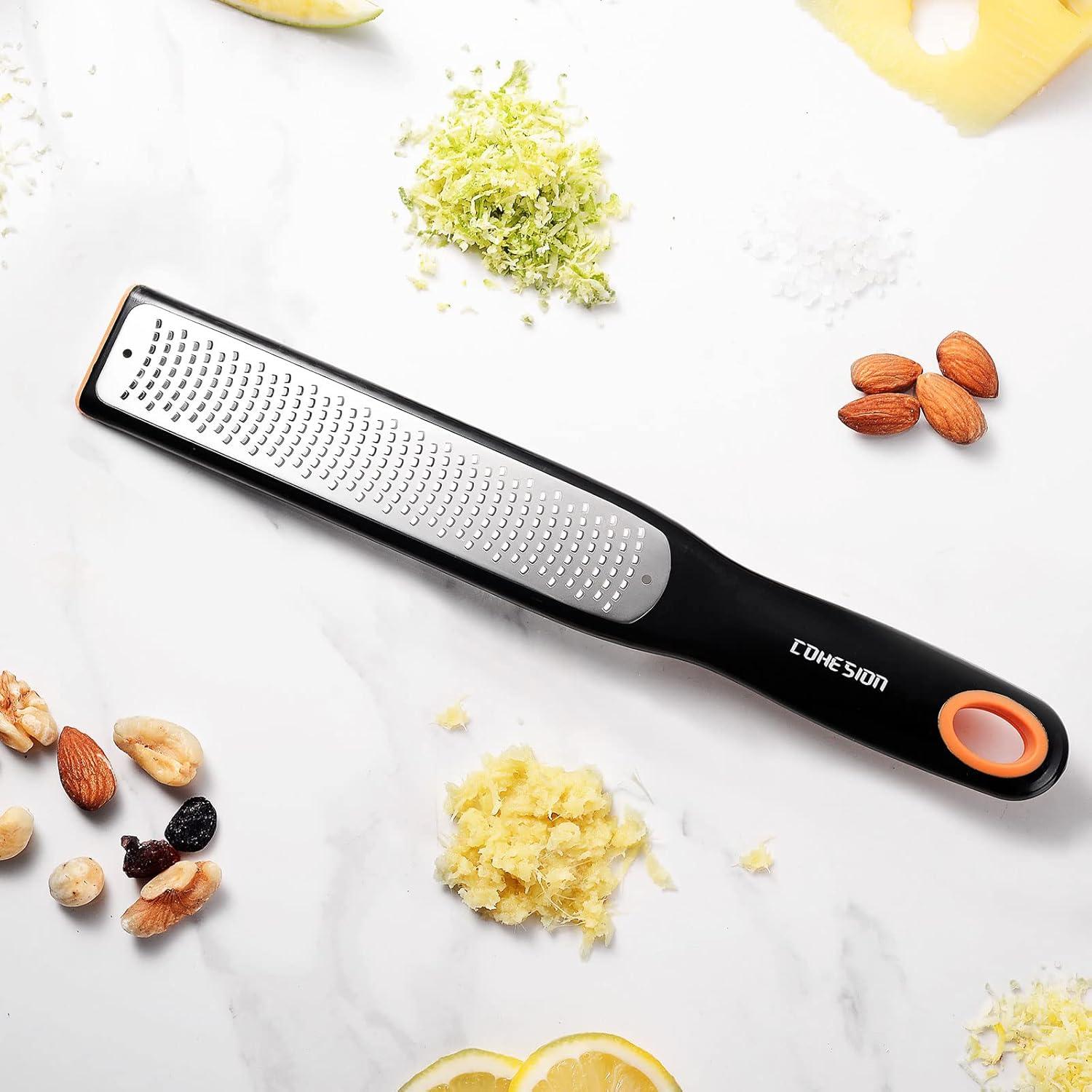 Rallador y Zester Cohesion Acero Inoxidable 2 en 1 Antideslizante