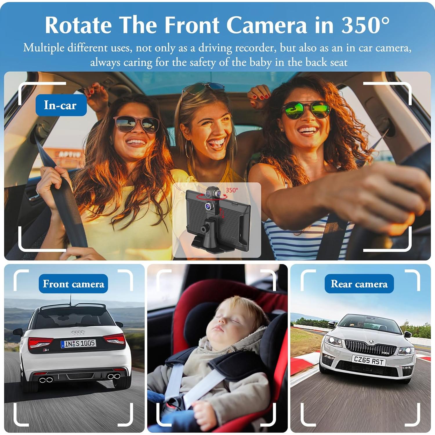 Carpuride W905 Pantalla Táctil 9" para Coche con Carplay