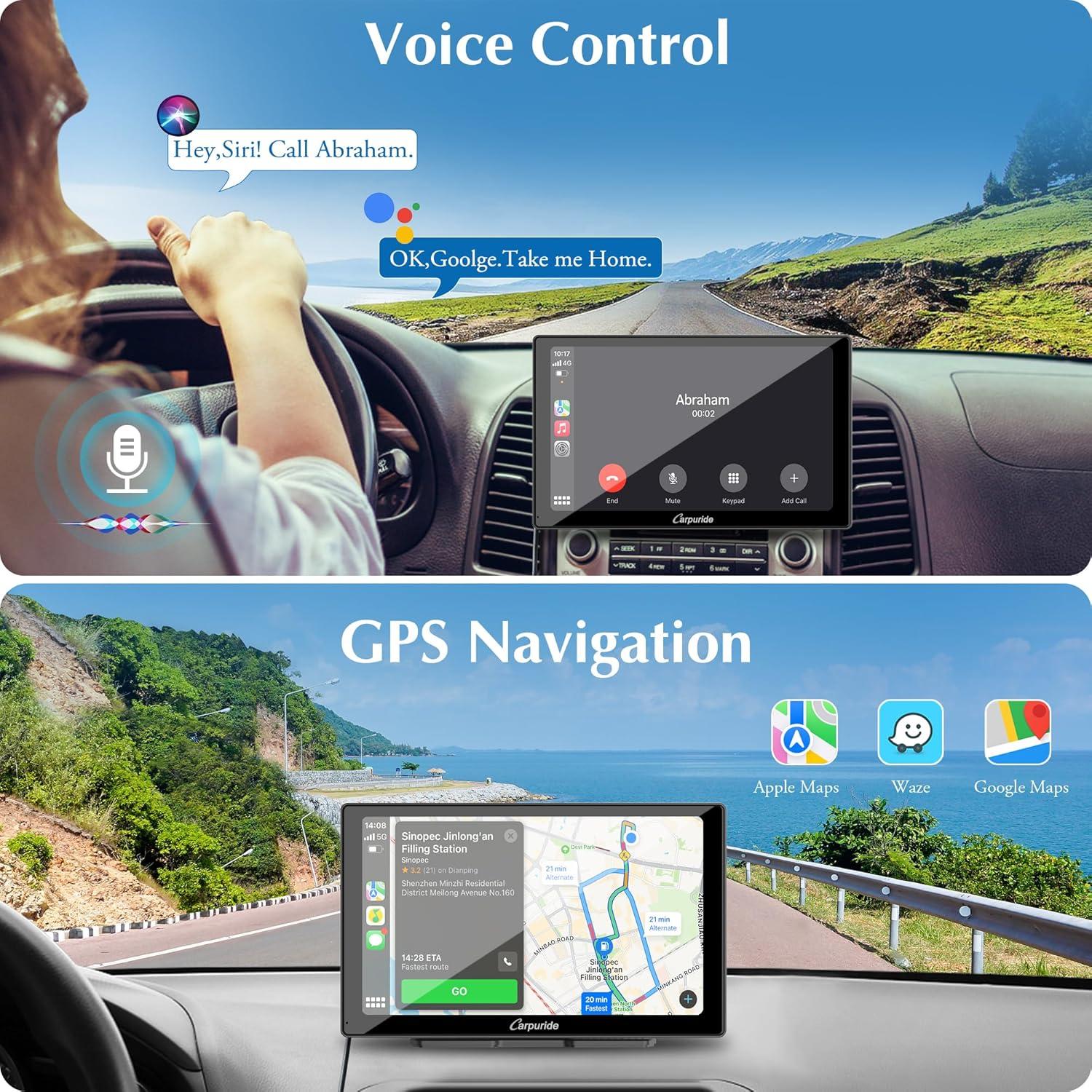 Carpuride W905 Pantalla Táctil 9" para Coche con Carplay