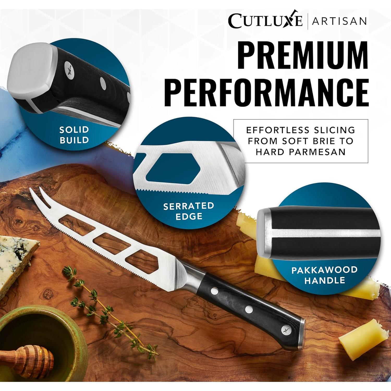 Cuchillo para Queso Cutluxe 12.7 cm Acero Alemán Antiadherente