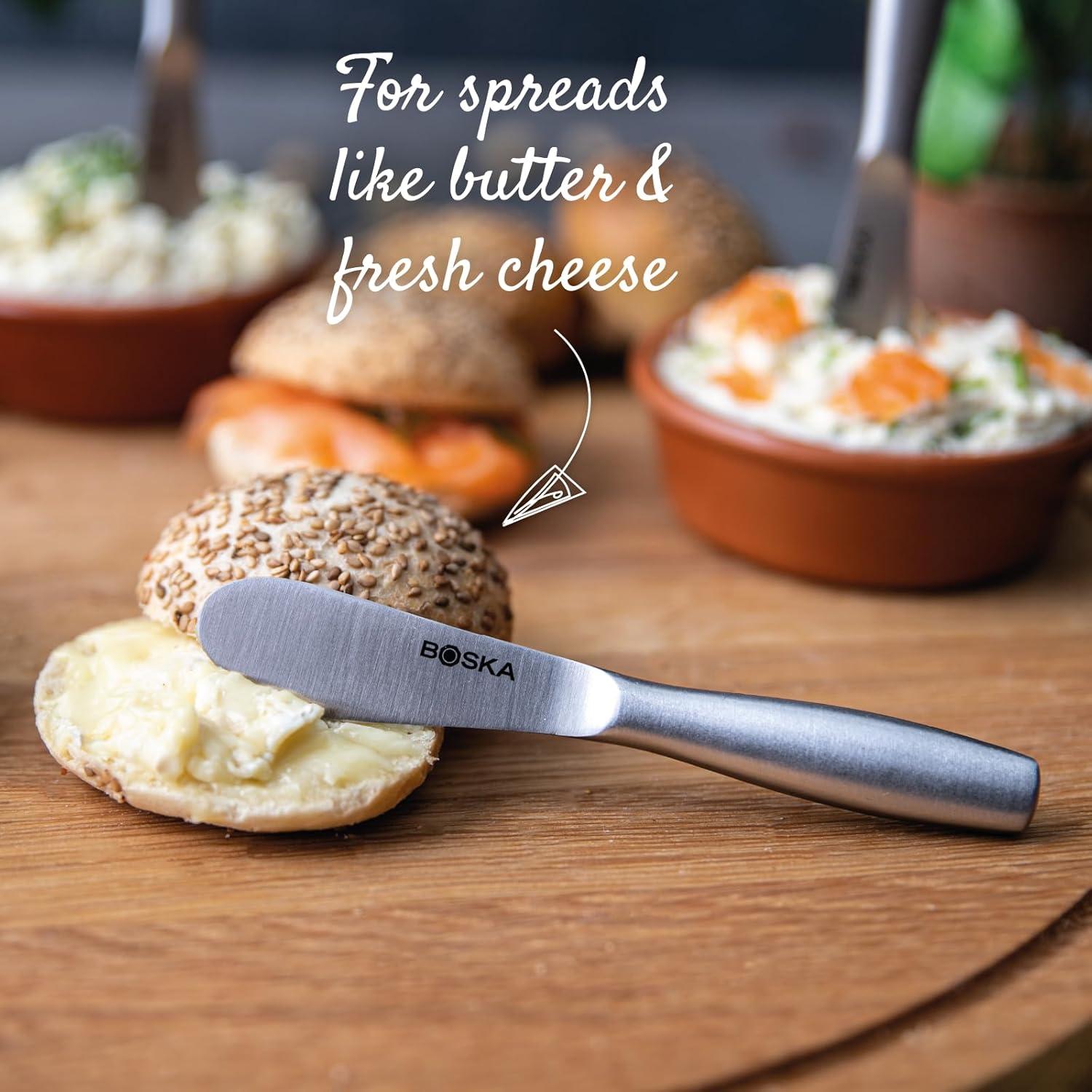 Juego de 4 cuchillos de queso BOSKA Mini - Acero inoxidable