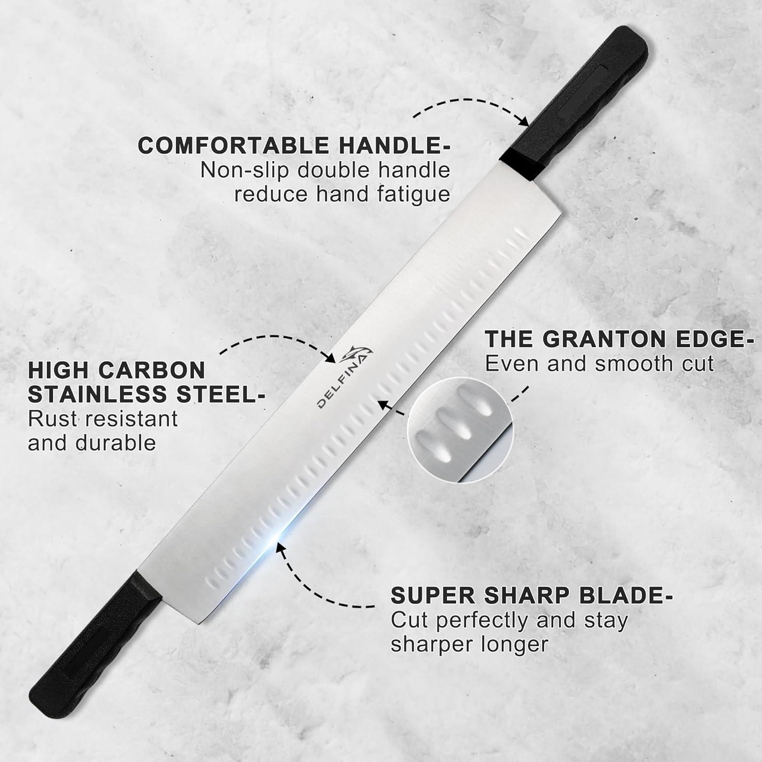 Cuchillo de Queso DELFINA 38 cm Doble Mango Antideslizante