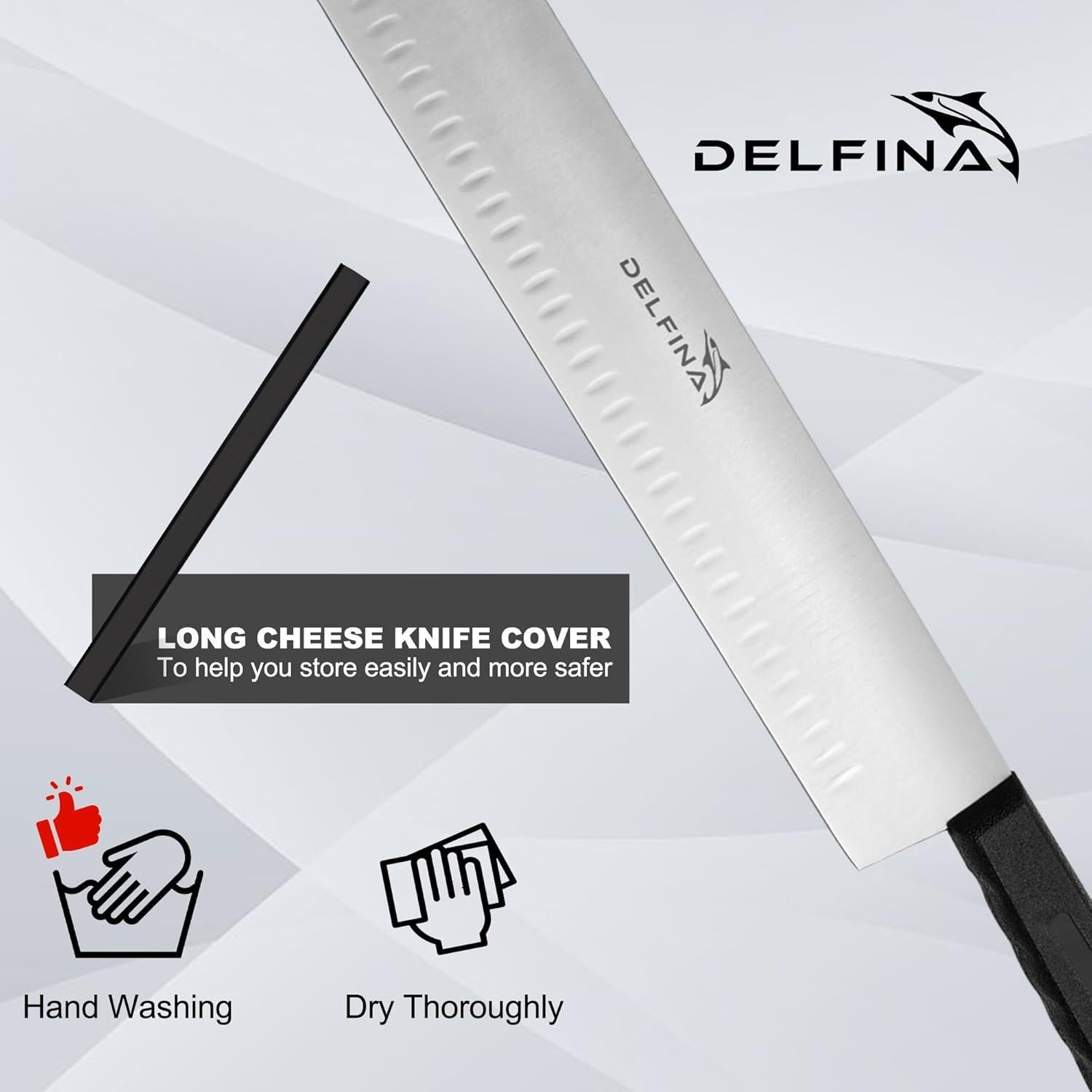Cuchillo de Queso DELFINA 38 cm Doble Mango Antideslizante