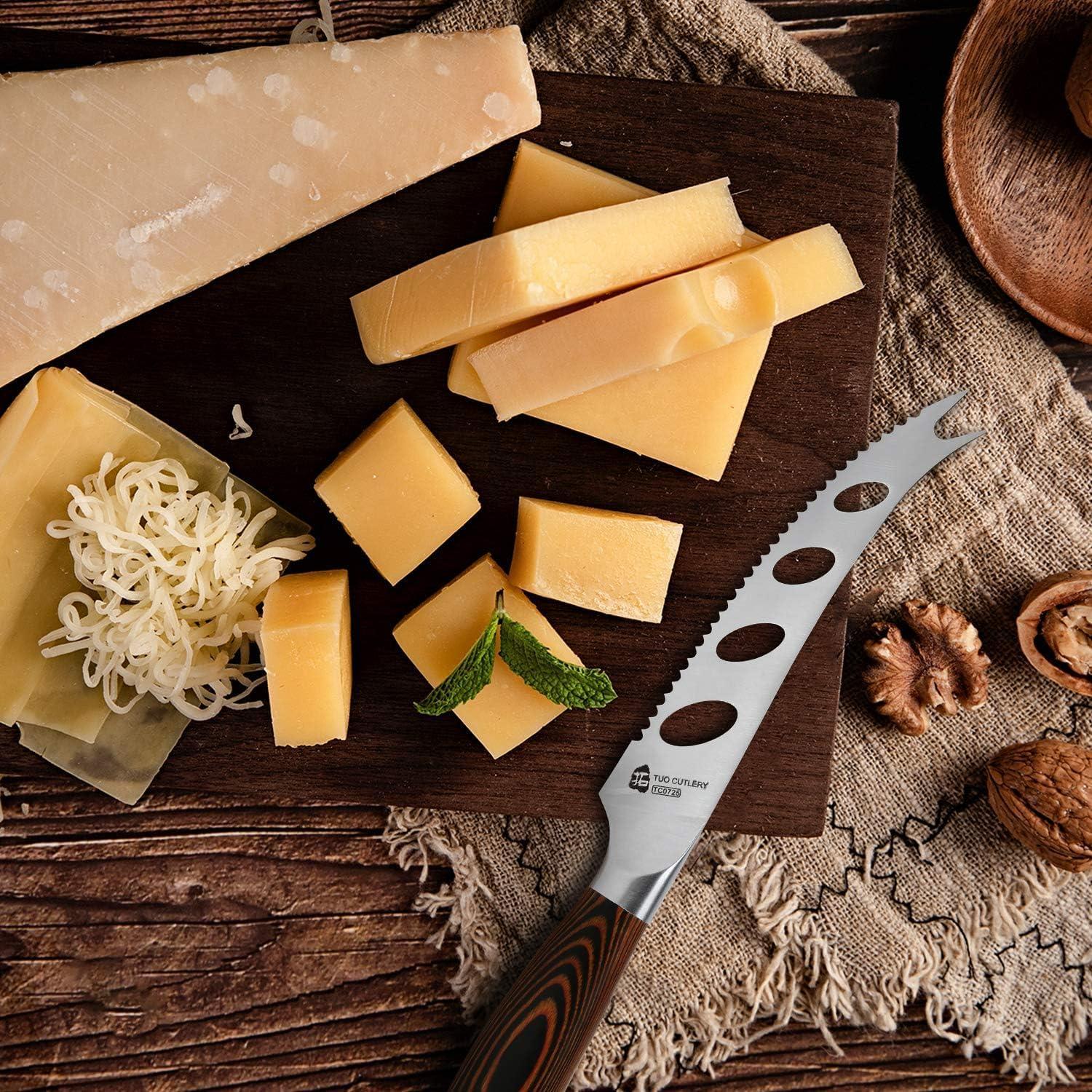 Cuchillo de Queso TUO 13.97 cm Acero Alemán Mango Pakkawood