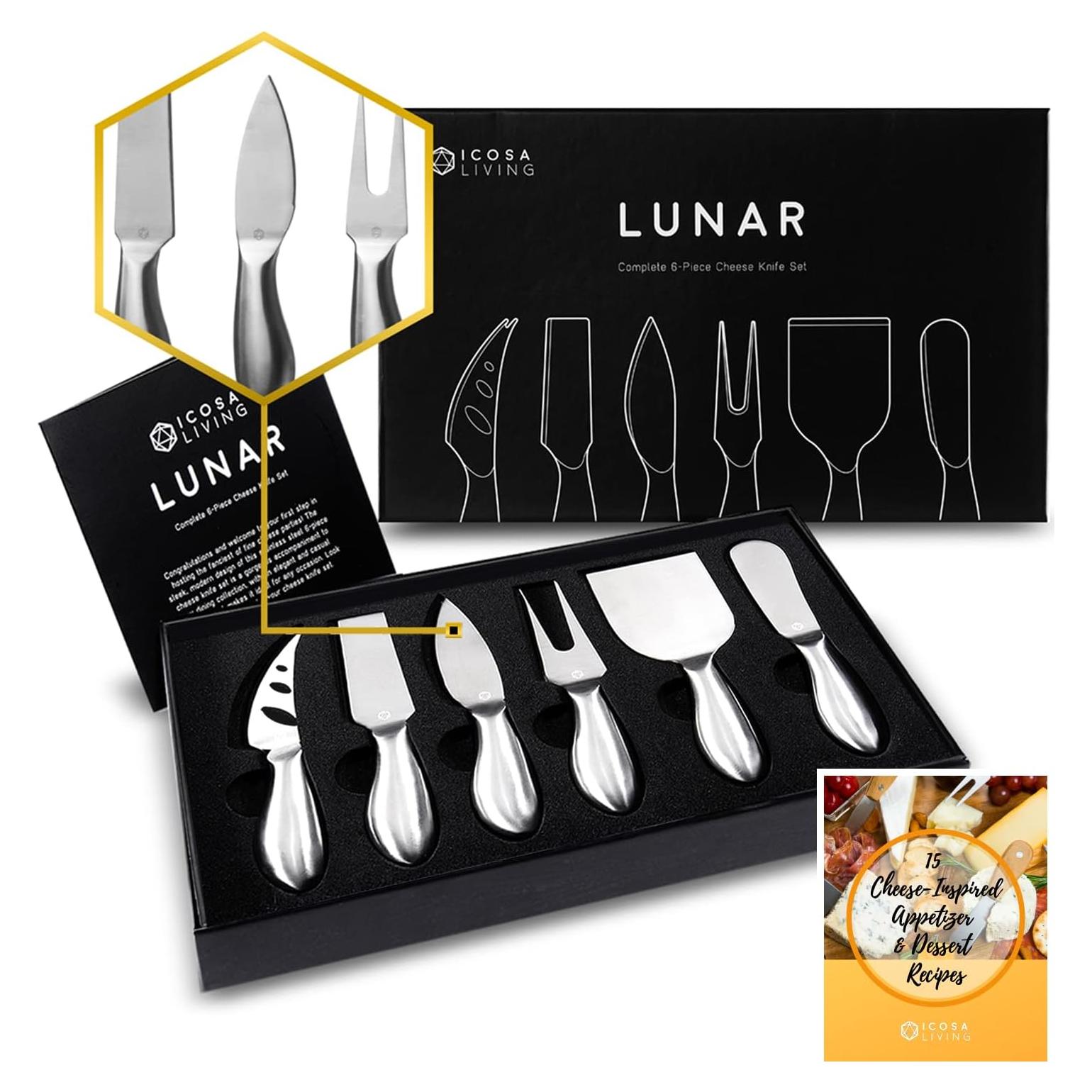 Conjunto de cuchillos de queso ICOSA Living LUNAR 6 piezas