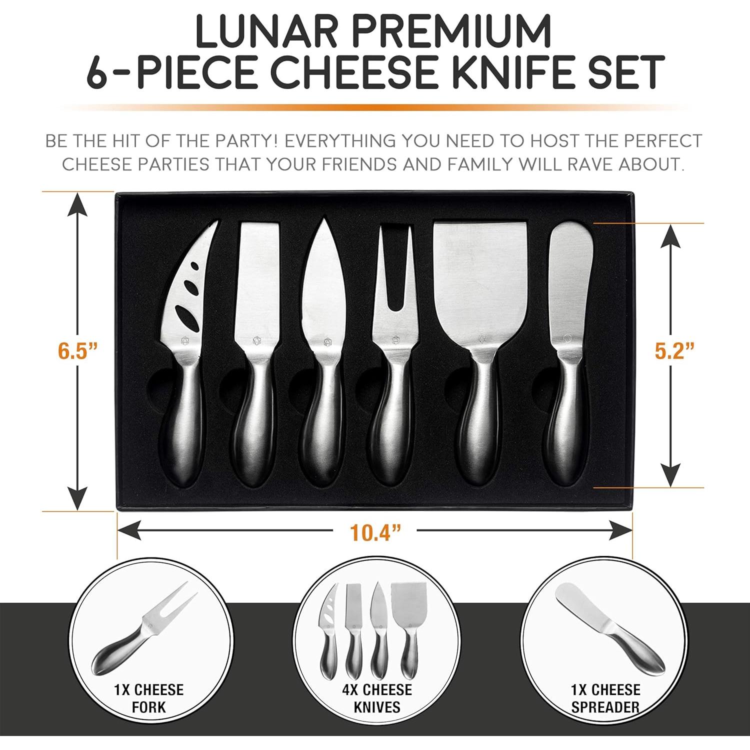 Conjunto de cuchillos de queso ICOSA Living LUNAR 6 piezas