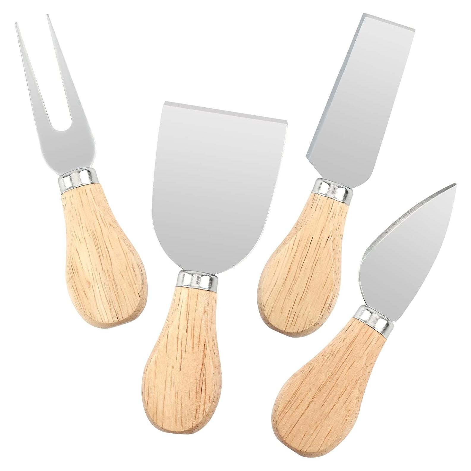 Juego de 4 cuchillos para queso UUBAAR de acero inoxidable