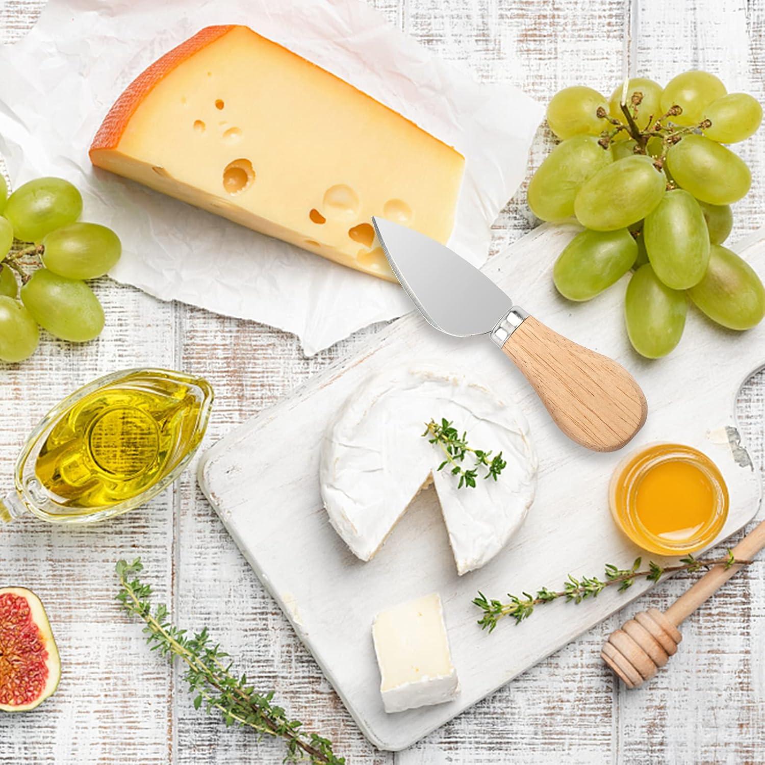 Juego de 4 cuchillos para queso UUBAAR de acero inoxidable