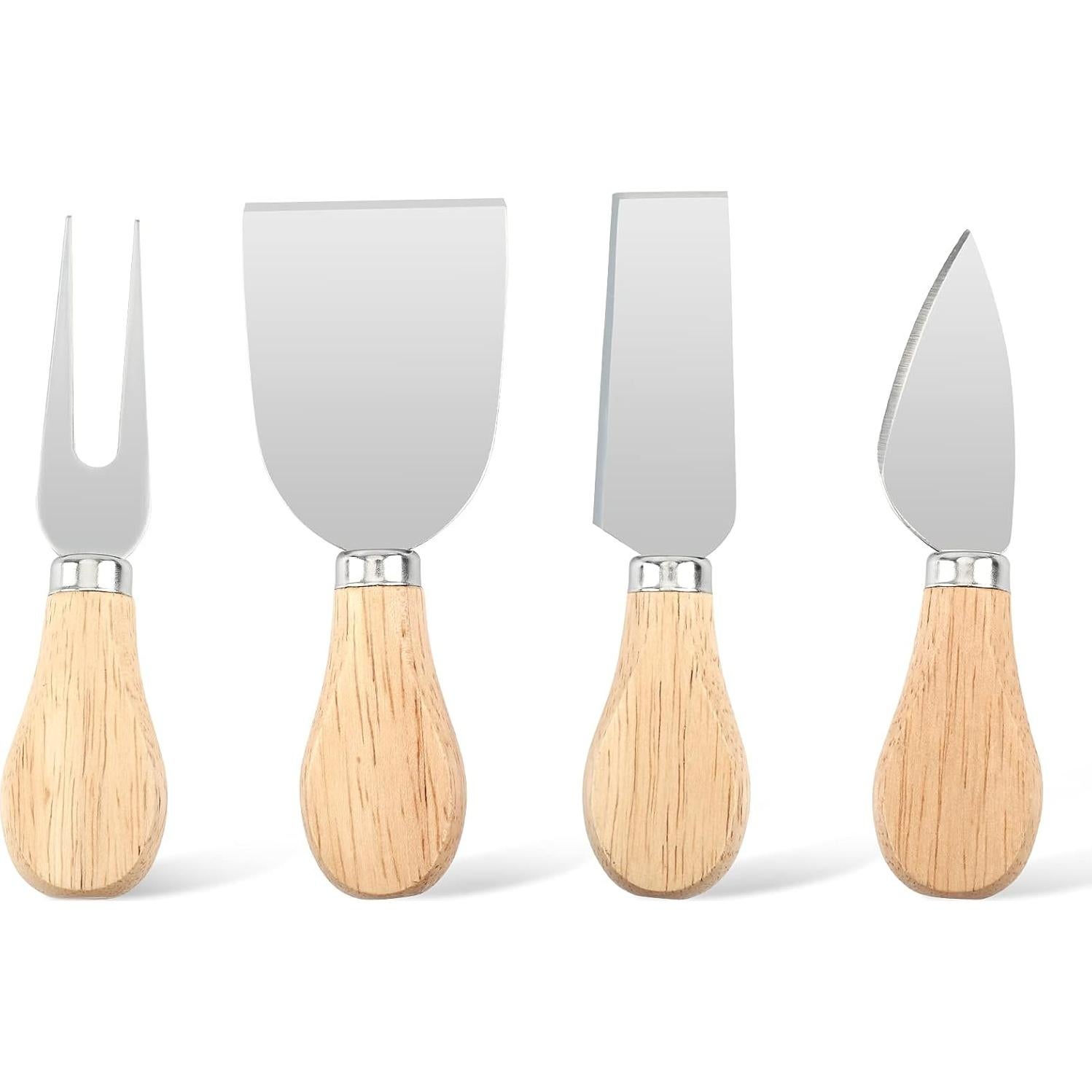 Juego de 4 cuchillos para queso UUBAAR de acero inoxidable