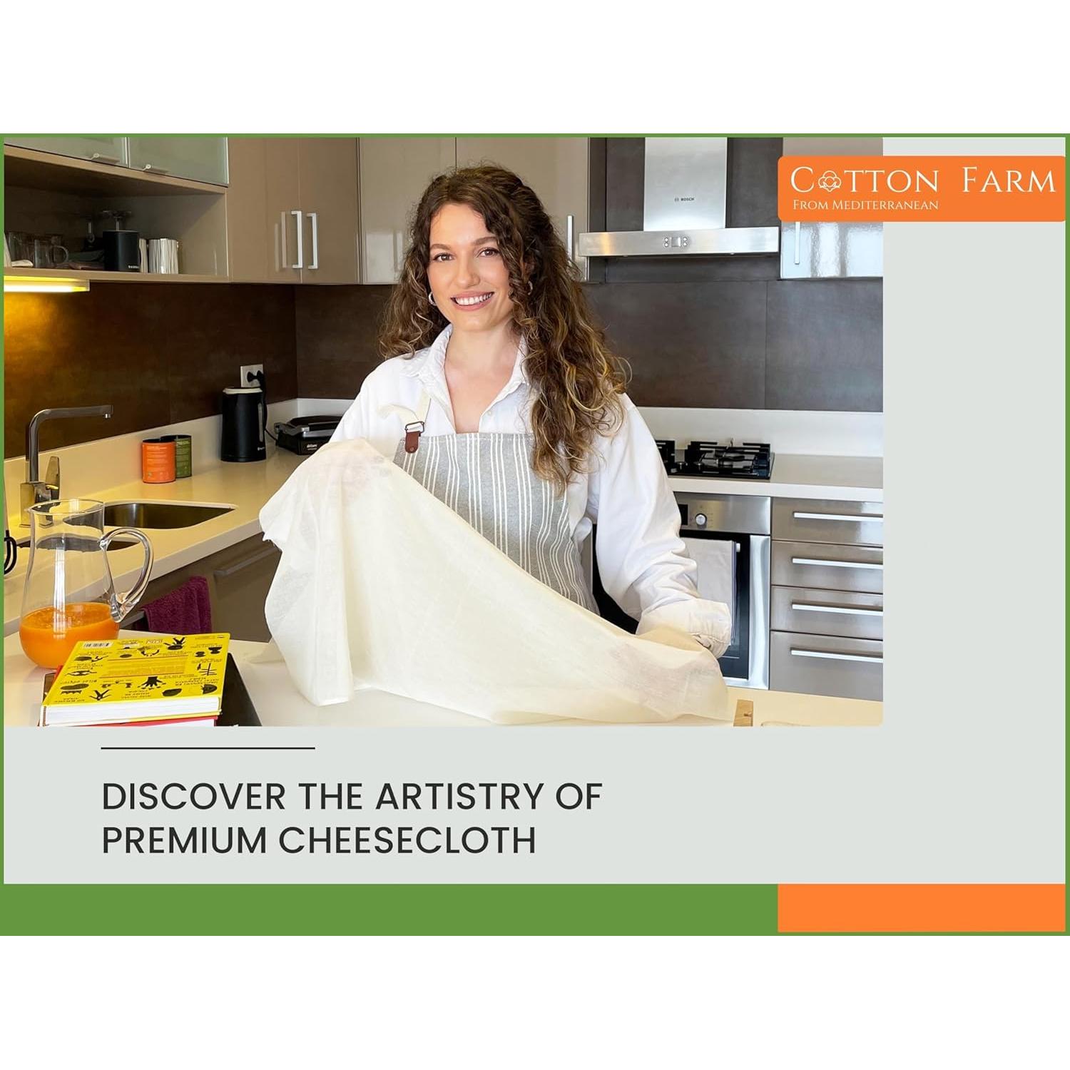 Pano de Queso Algodón Farm 91x91 cm Grado 100 Reutilizable