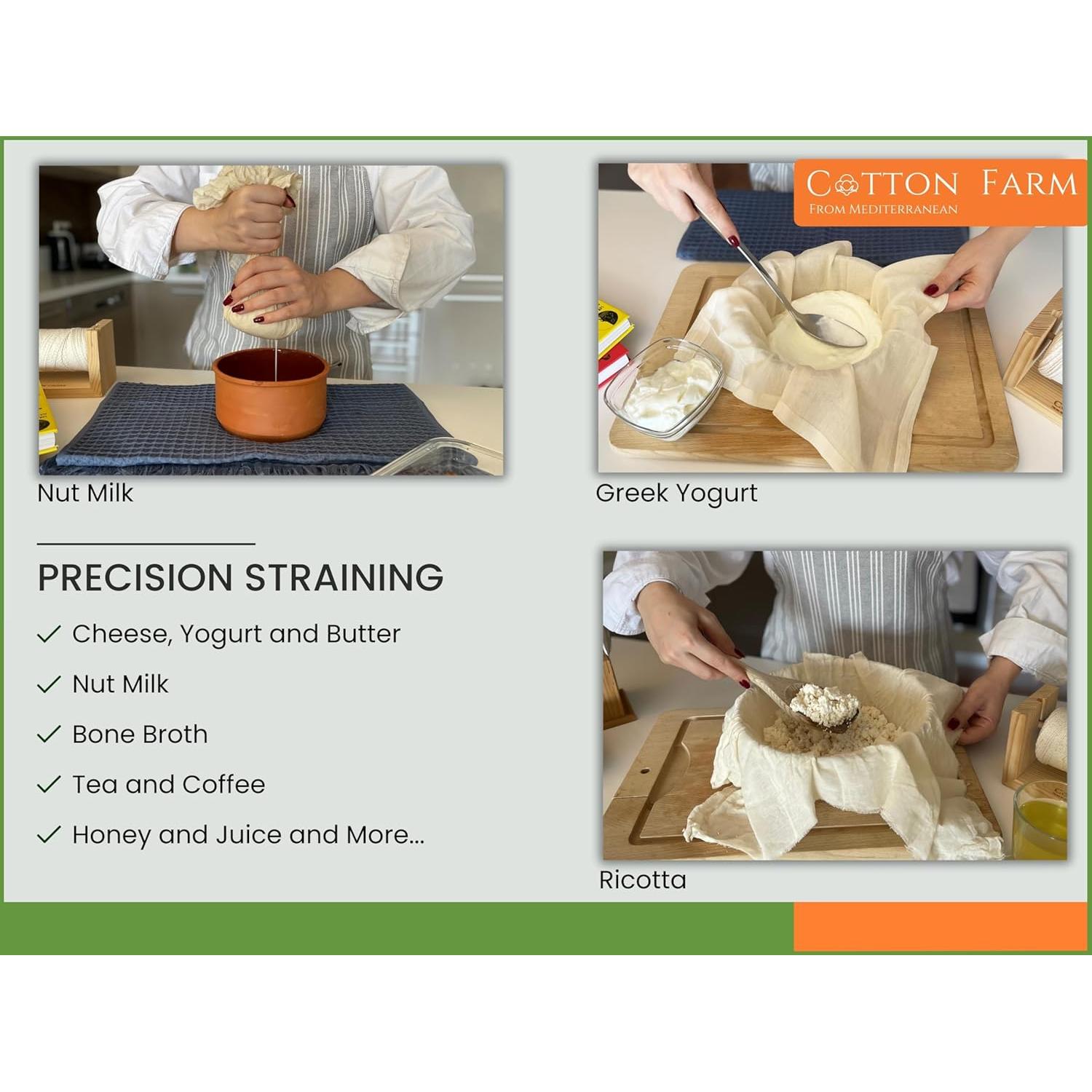 Pano de Queso Algodón Farm 91x91 cm Grado 100 Reutilizable