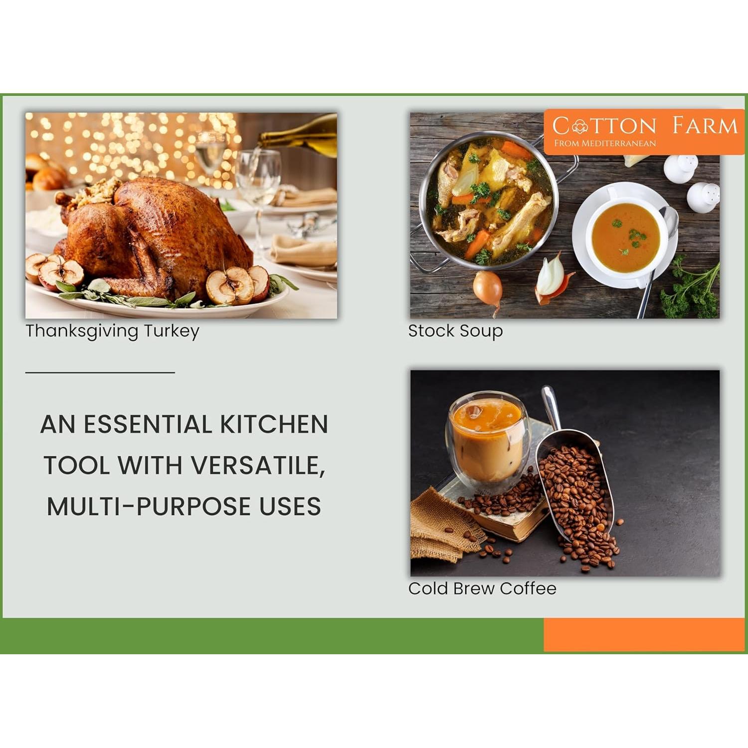 Pano de Queso Algodón Farm 91x91 cm Grado 100 Reutilizable