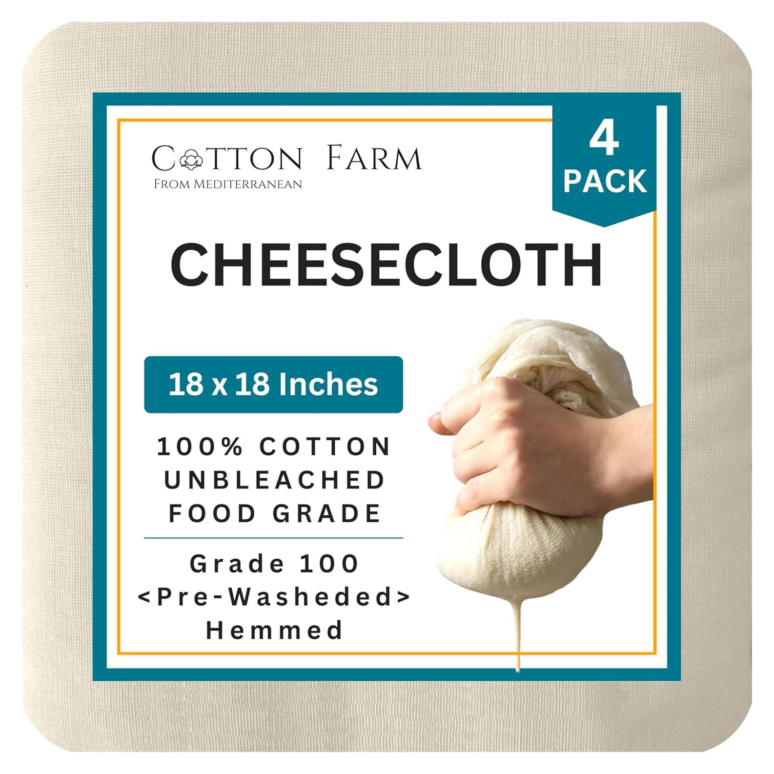 Pano de Queso Cotton Farm 45.72x45.72 cm Grado 100 Reutilizable