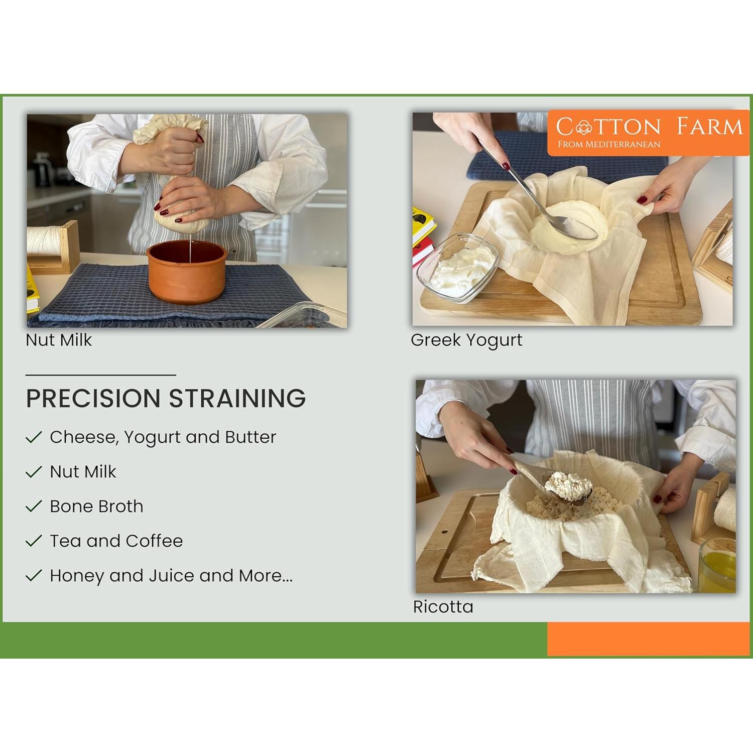 Pano de Queso Cotton Farm 45.72x45.72 cm Grado 100 Reutilizable