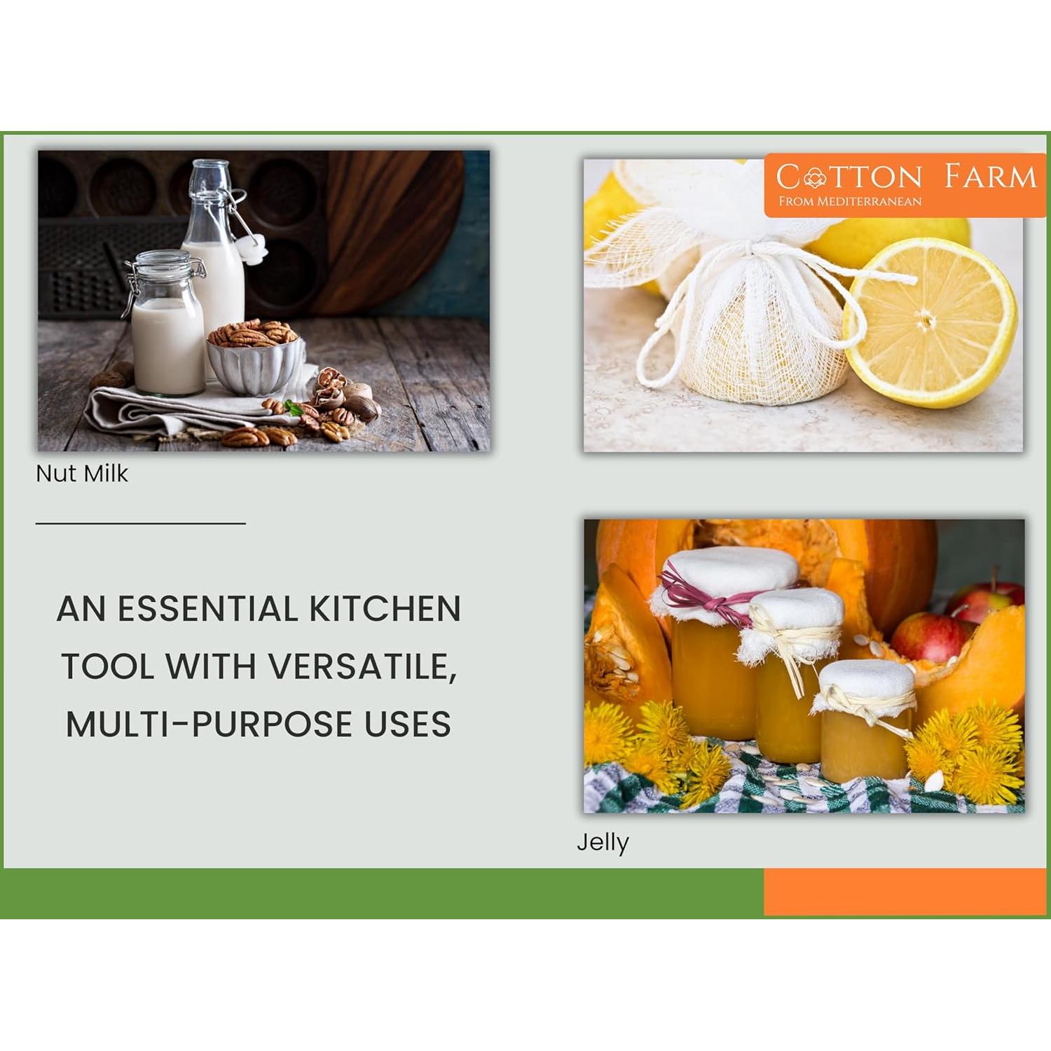 Pano de Queso Cotton Farm 45.72x45.72 cm Grado 100 Reutilizable