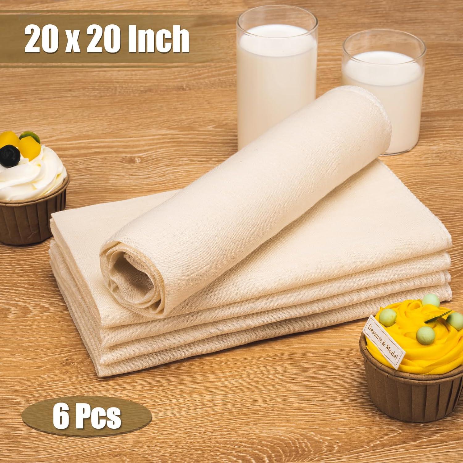 Paños de Queso Reutilizables Amrules 50x50 cm 6PCS Algodón