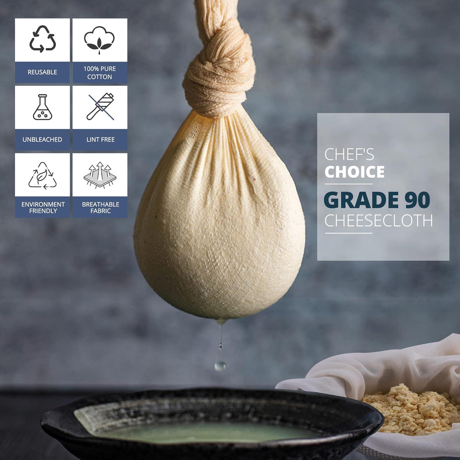 Paño de Queso Sufaniq Grado 90 100% Algodón 0.84 m² Reutilizable