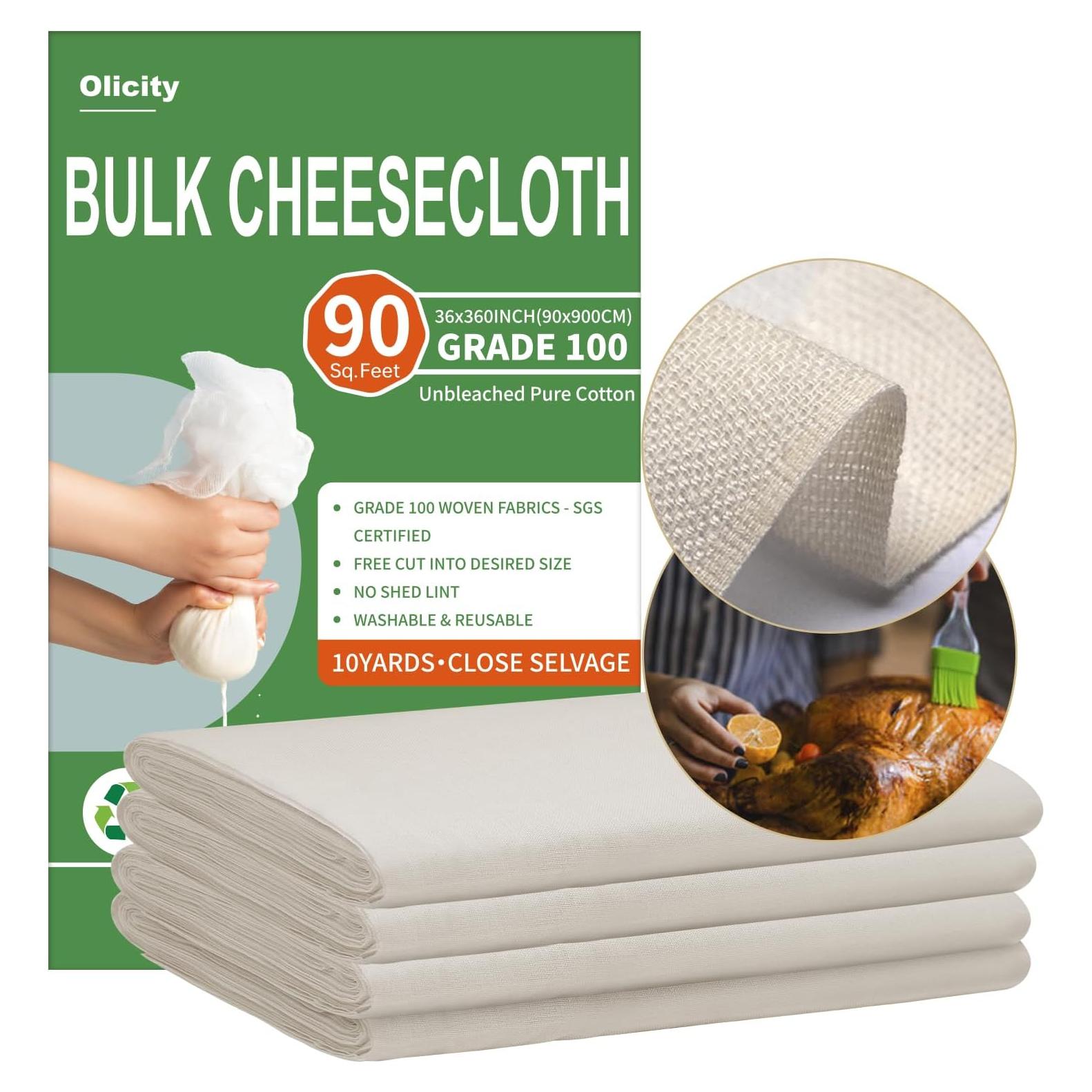 Rollo de Tela de Queso Olicity Grado 100 0.91x9.14 m Algodón