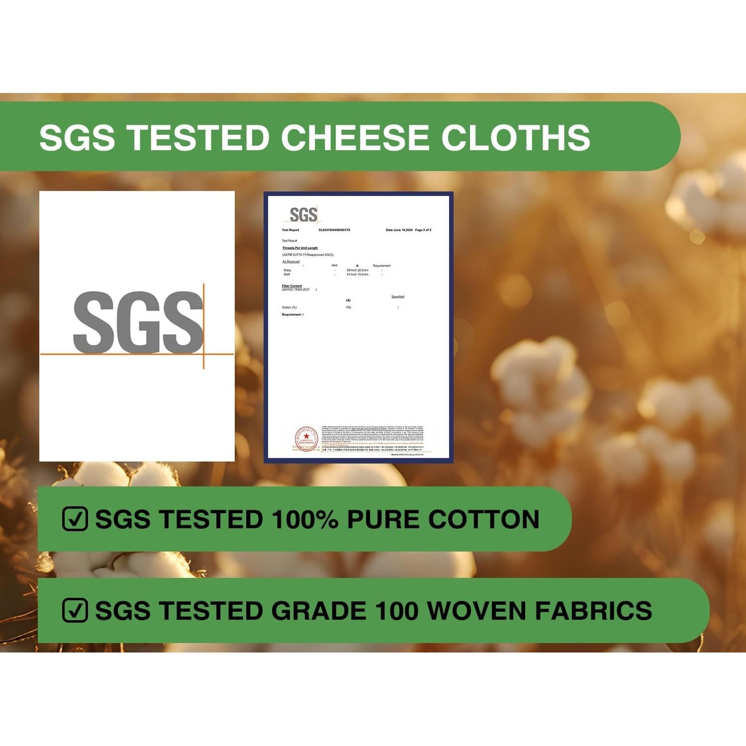 Rollo de Tela de Queso Olicity Grado 100 0.91x9.14 m Algodón