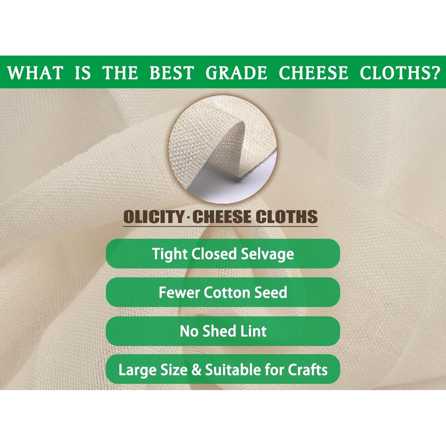 Rollo de Tela de Queso Olicity Grado 100 0.91x9.14 m Algodón