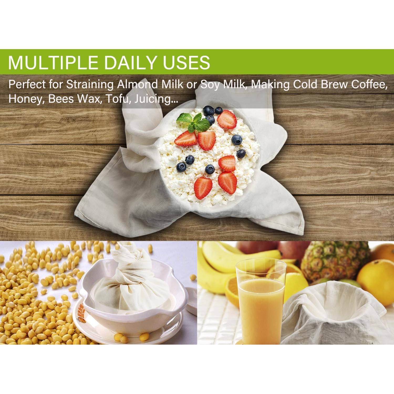 Paños de Queso Orgánicos Olicity 20x20 cm 2PCS Certificados GOTS