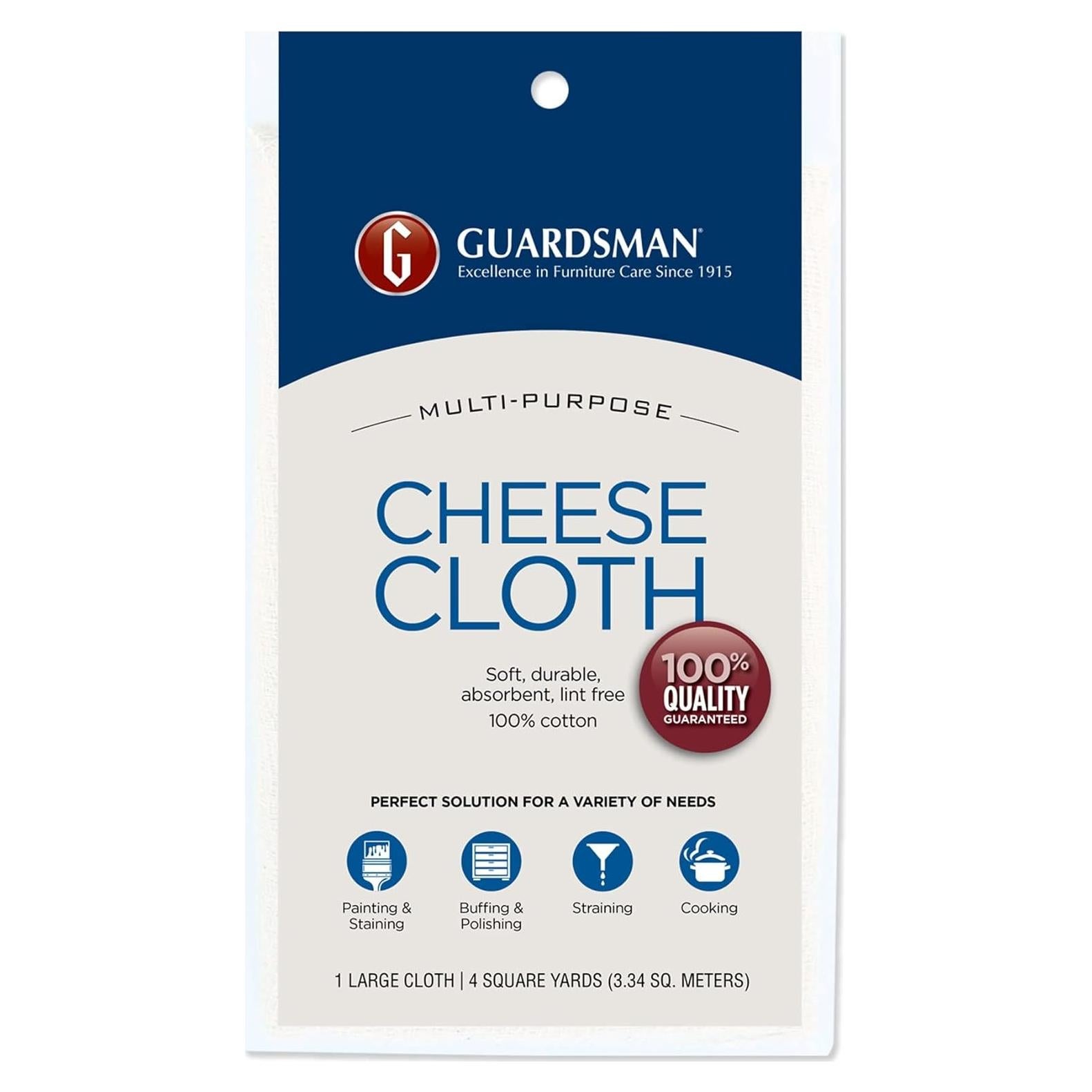 Tela de Queso 100% Algodón Guardsman 3.66m Ancho 22.86cm