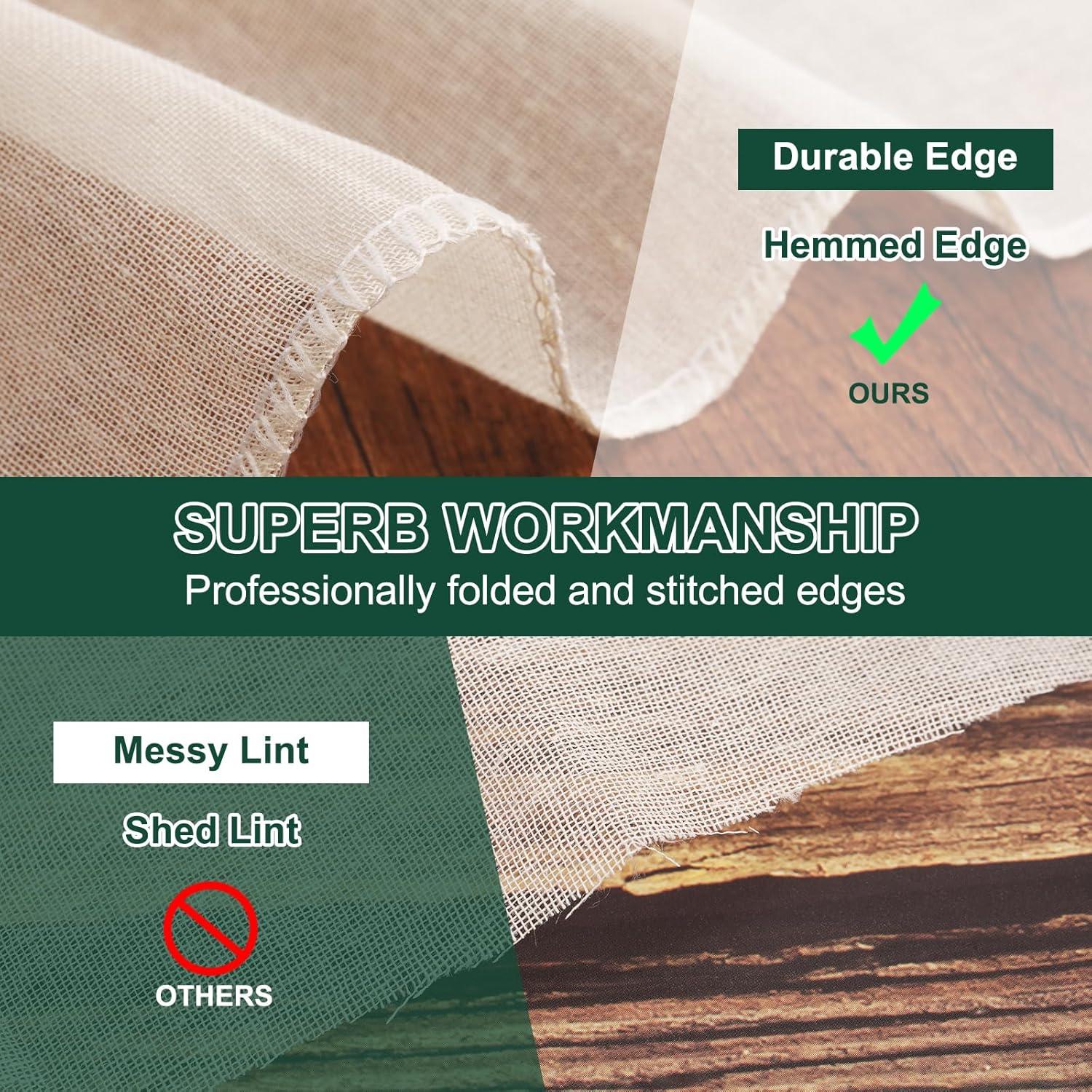 6 Piezas Tela de Queso Orgánica 20x20 cm Paoeyrb Reutilizable