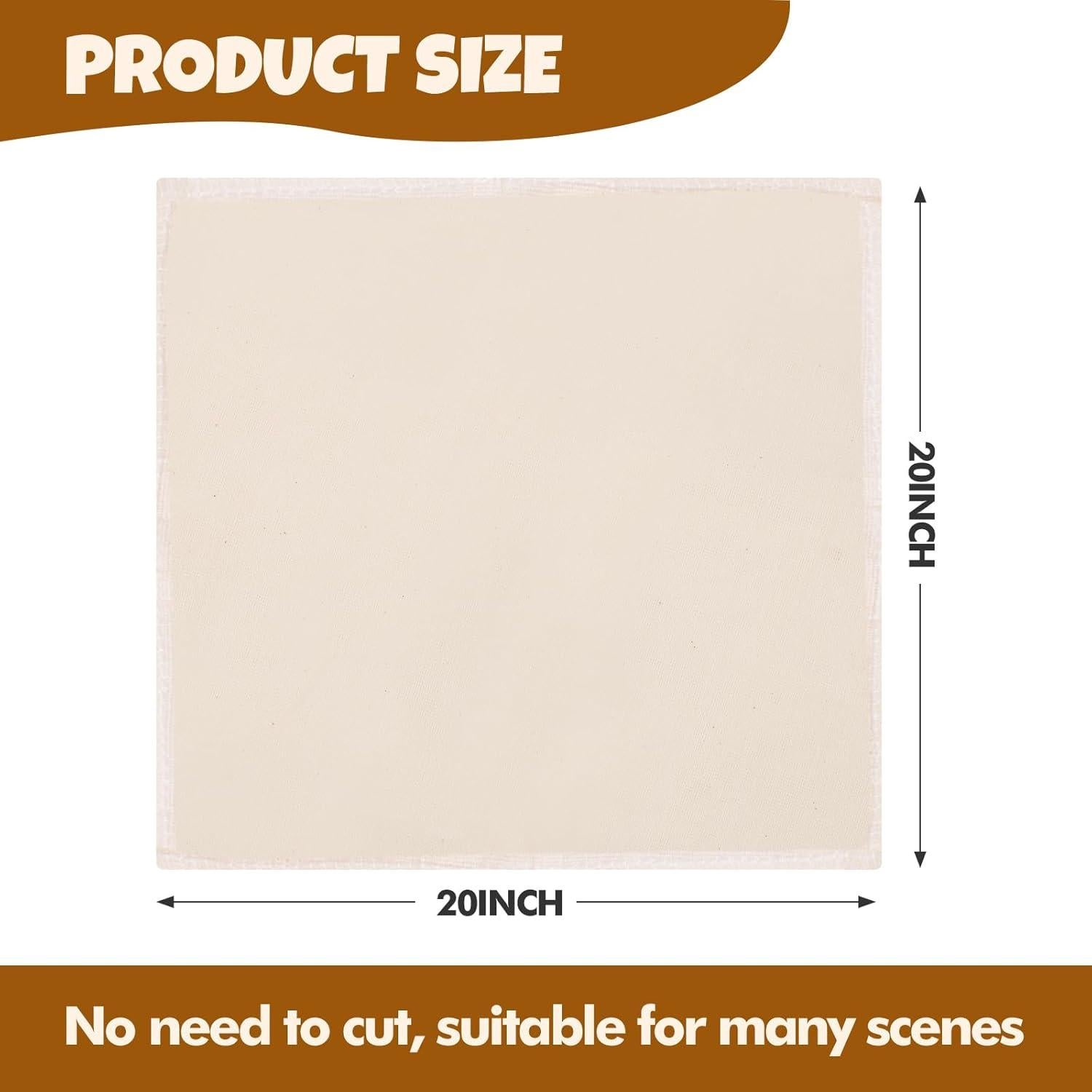 15 Paños de Queso Reutilizables FUMILE 50.8x50.8 cm Algodón Orgánico