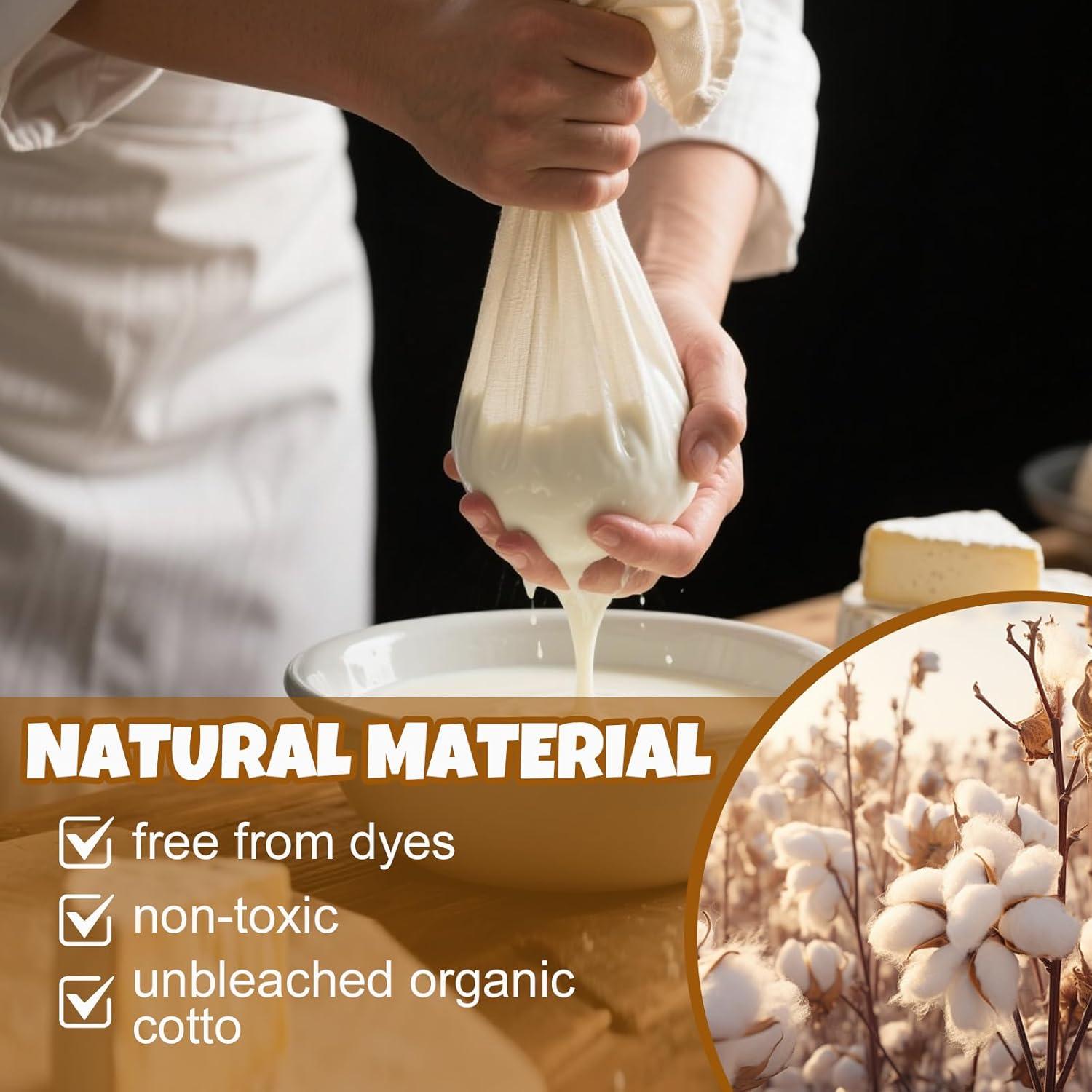 15 Paños de Queso Reutilizables FUMILE 50.8x50.8 cm Algodón Orgánico