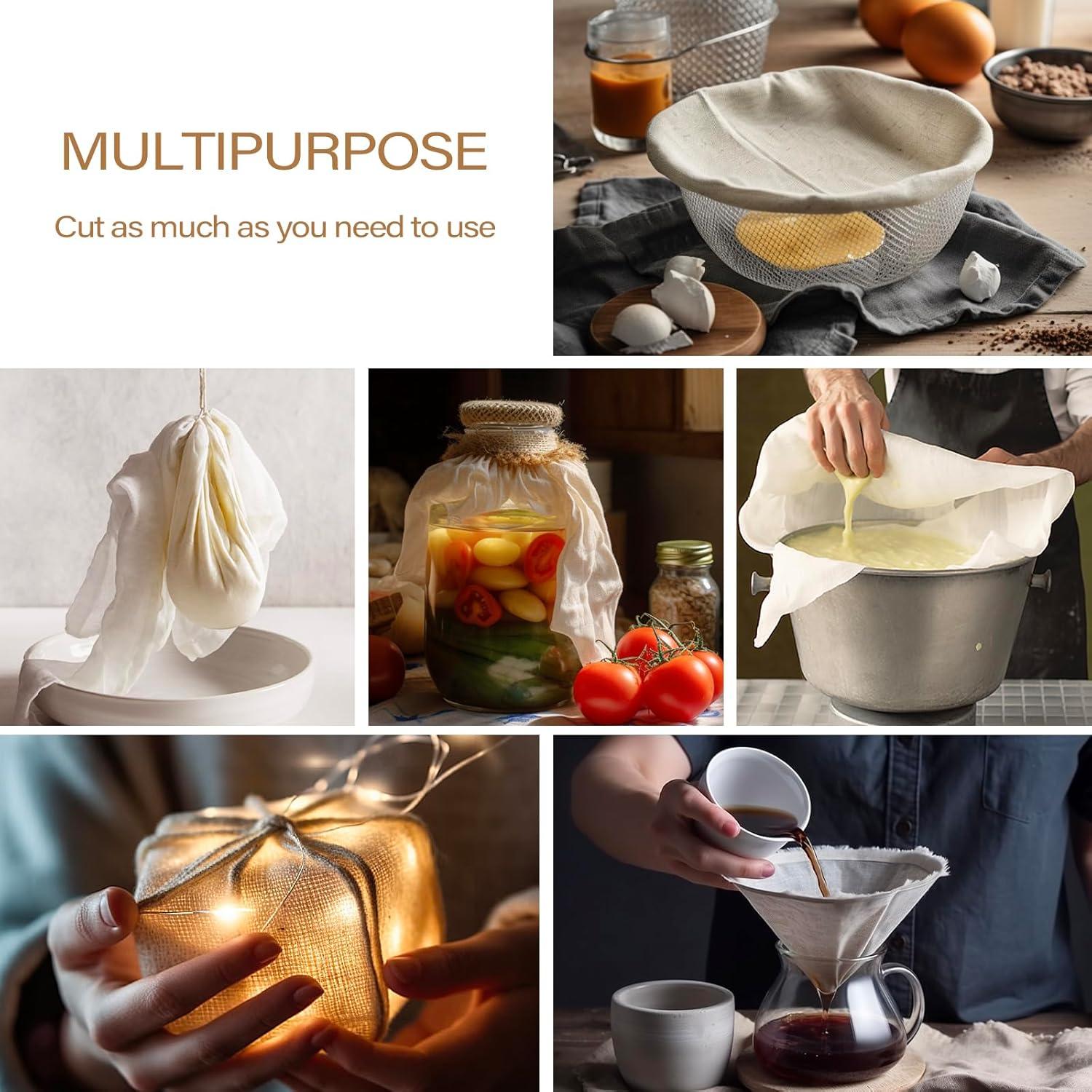 Tela de Queso eFond 0.91m Grado 100 Algodón Natural Reutilizable