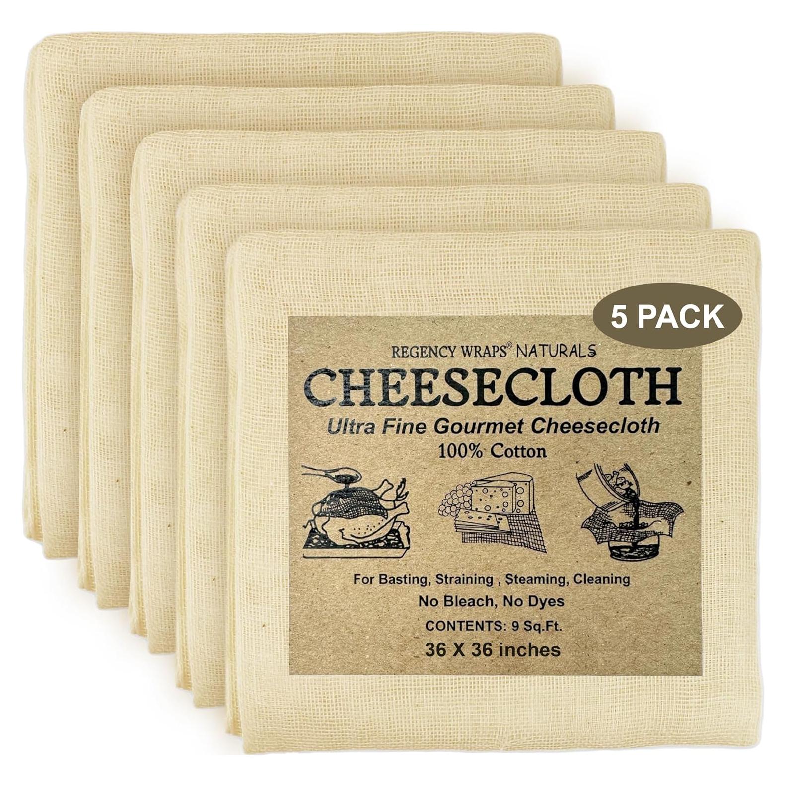 Tela de Queso Ultra Fina Regency Wraps 100% Algodón 5 Piezas