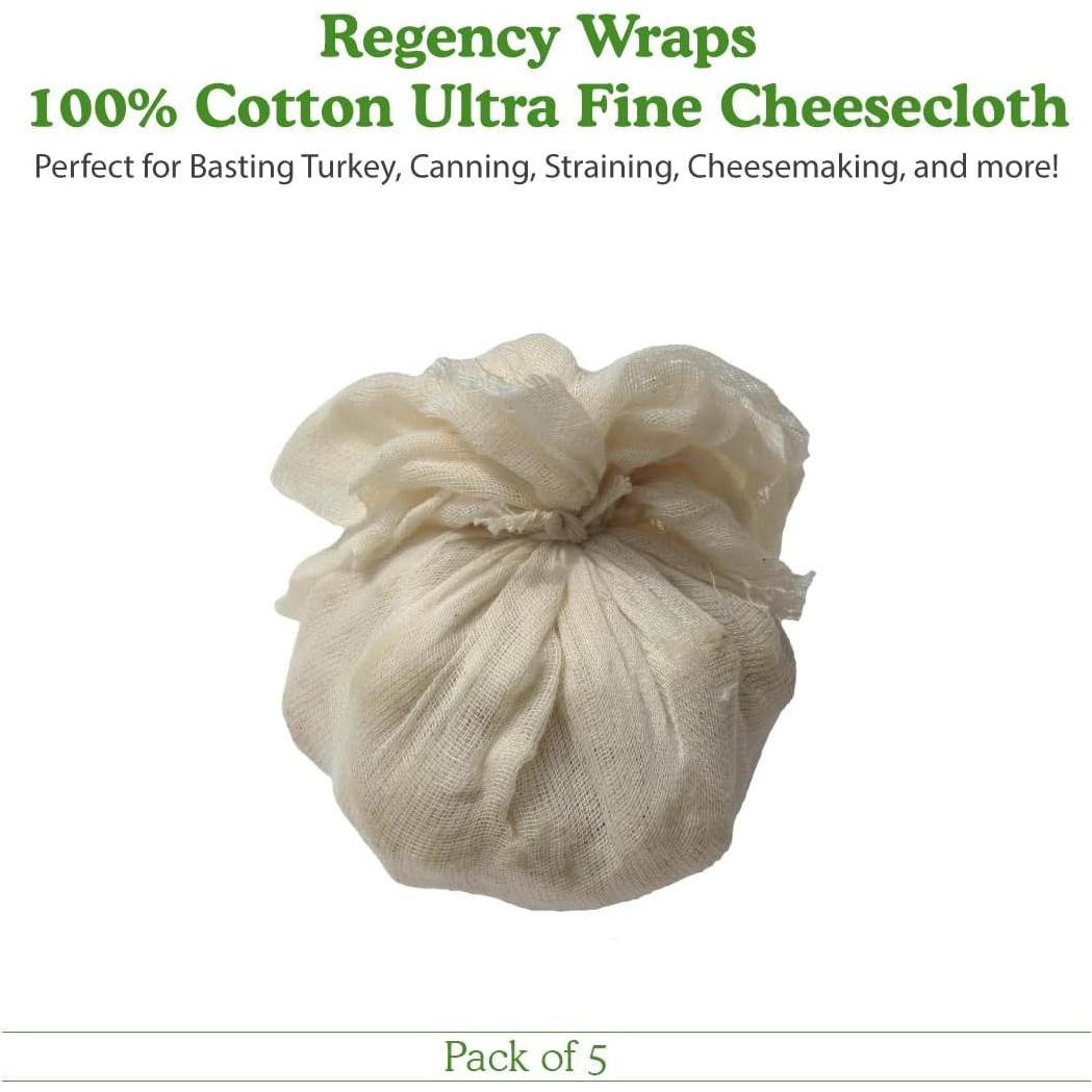 Tela de Queso Ultra Fina Regency Wraps 100% Algodón 5 Piezas