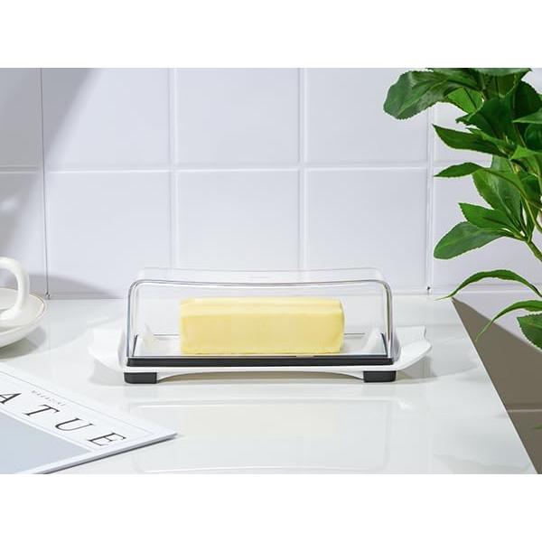 Plato para Mantequilla IKOCO Hermético Blanco 22.95x6.99cm