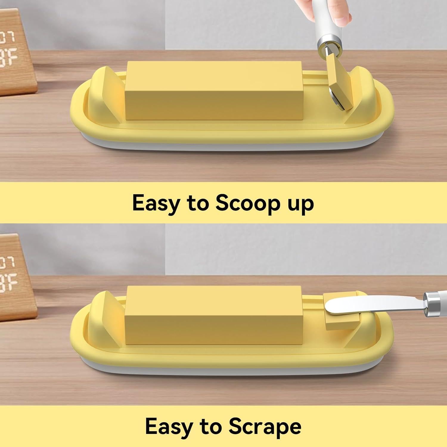 Plato para Mantequilla con Tapa y Cuchillo XICVIC 19.4x8.2cm