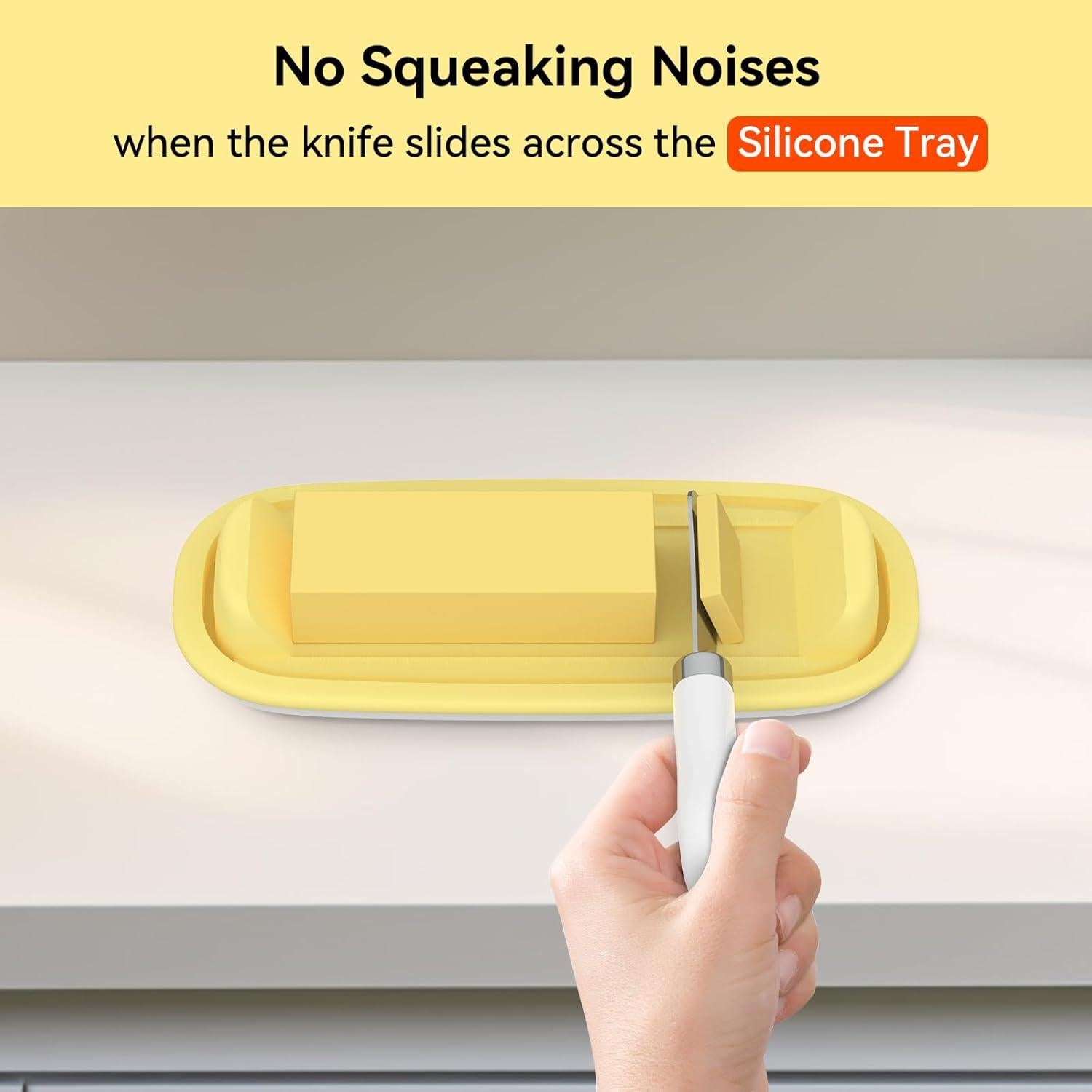 Plato para Mantequilla con Tapa y Cuchillo XICVIC 19.4x8.2cm