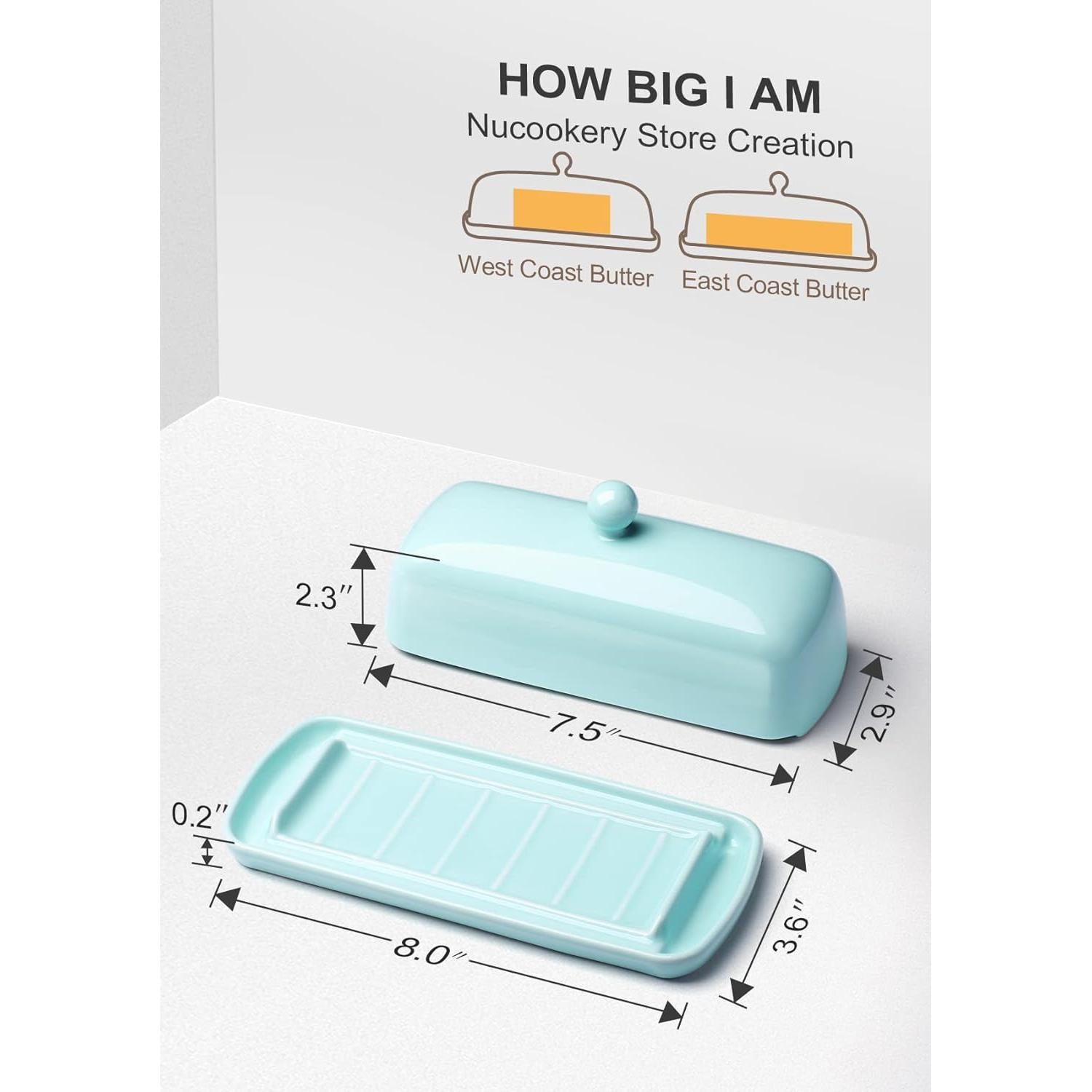 Plato de Mantequilla Nucookery Cerámica con Tapa Antideslizante