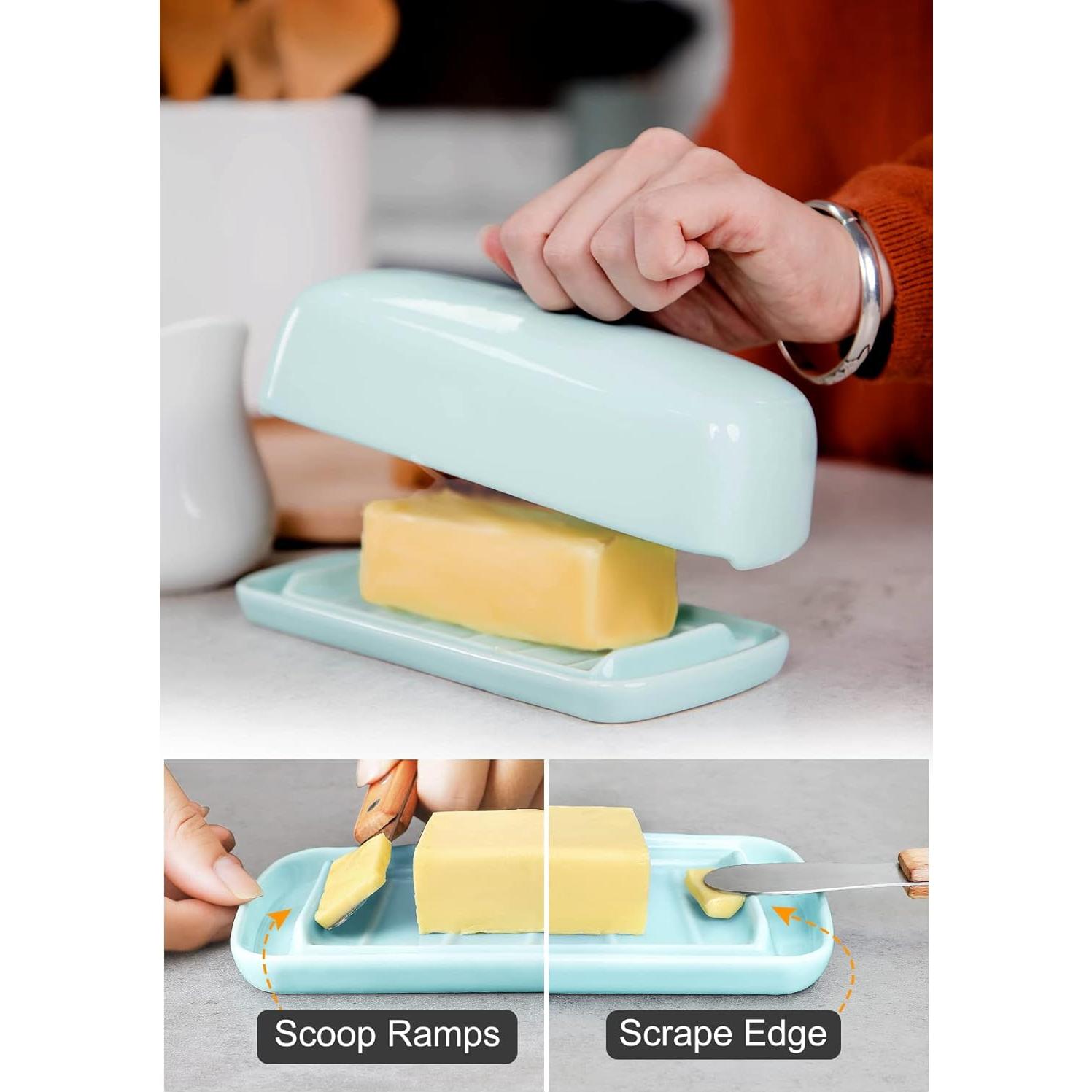 Plato de Mantequilla Nucookery Cerámica con Tapa Antideslizante