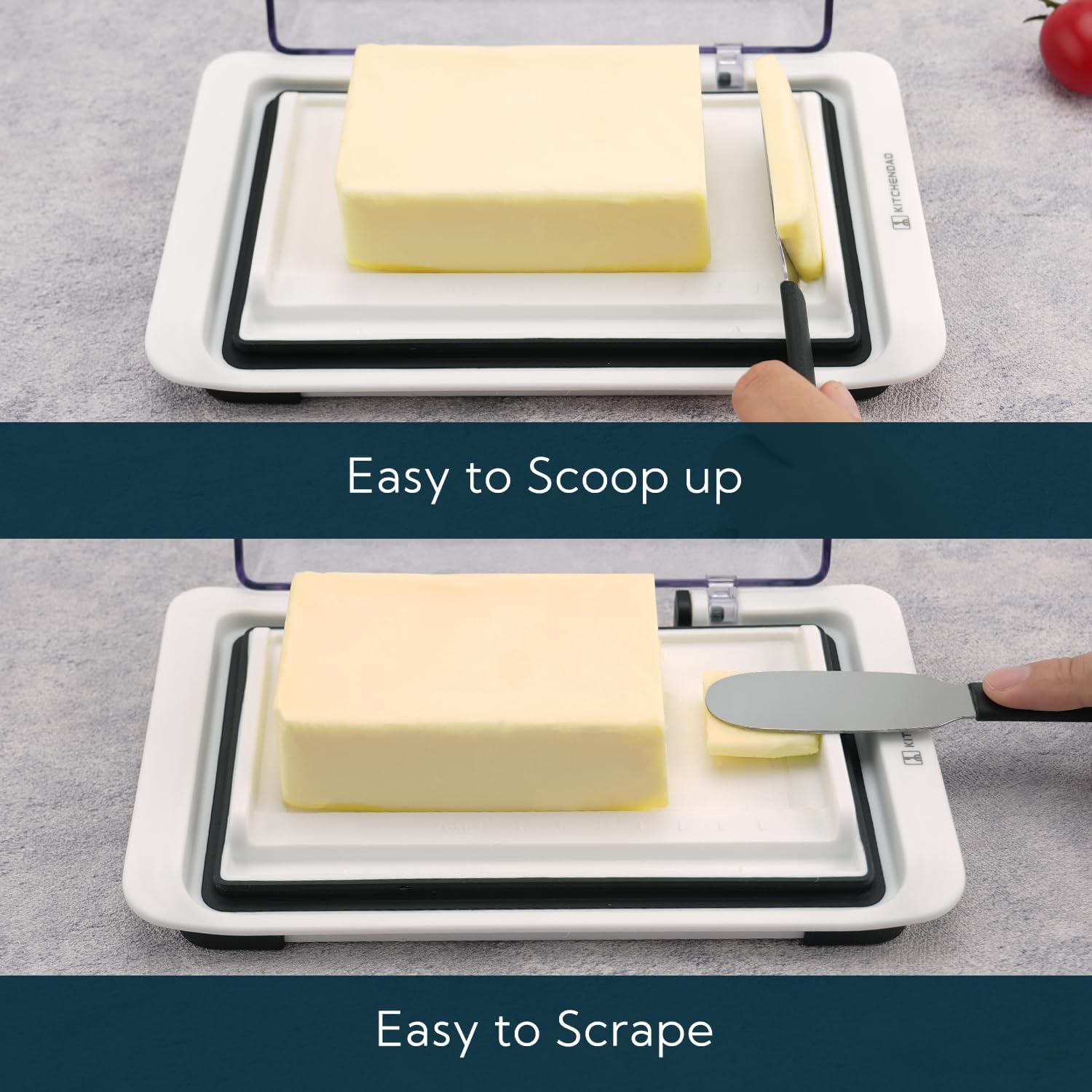 Plato de Mantequilla Hermético KITCHENDAO con Tapa 2 Barras