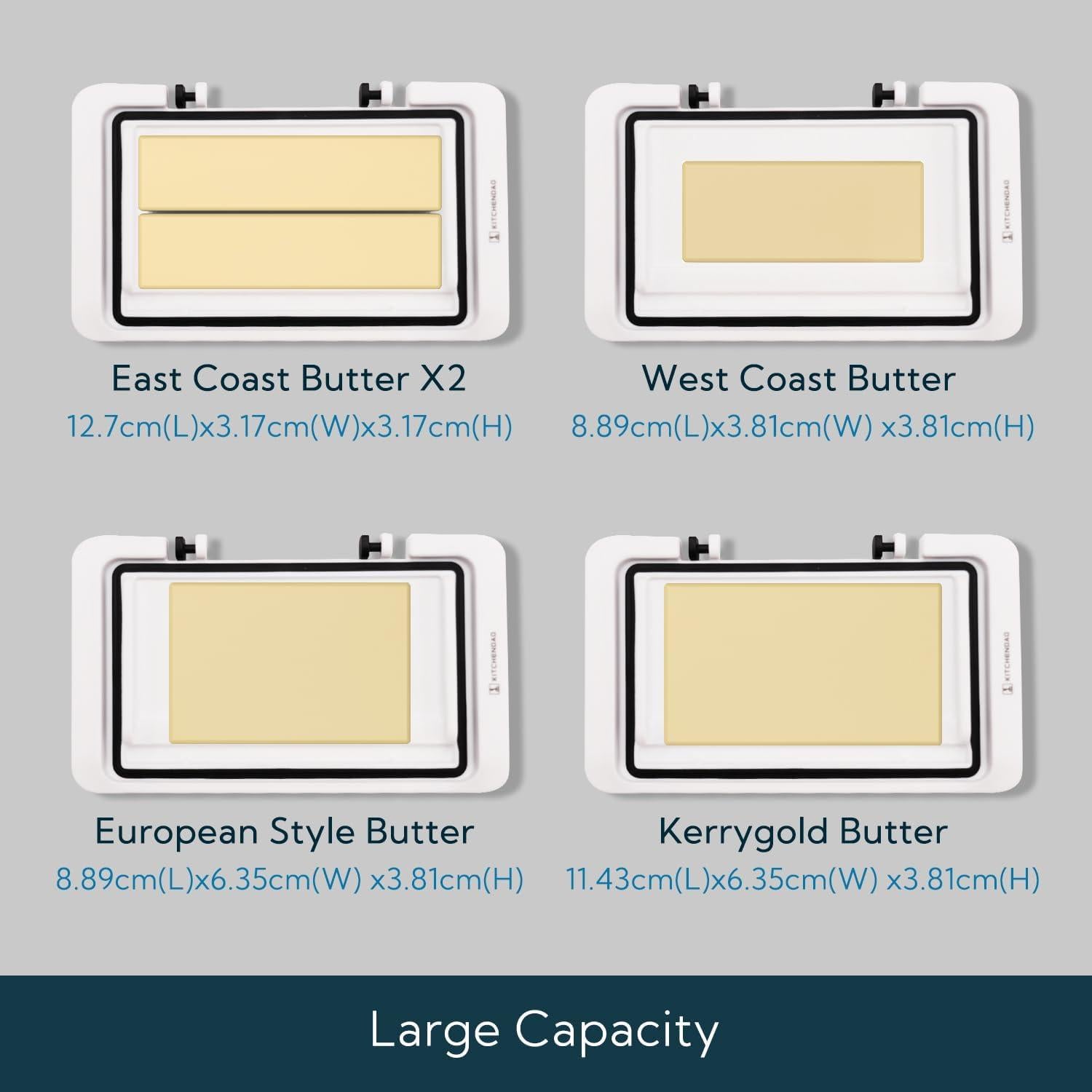 Tazón de Mantequilla Hermético KITCHENDAO con Cuchillo 388g
