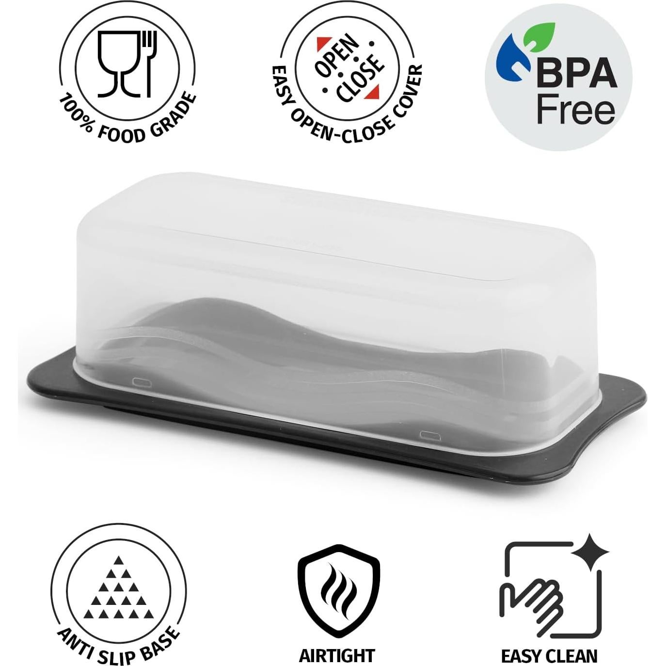 Contenedor de Mantequilla Signoraware Negro 541 - Plástico BPA Libre