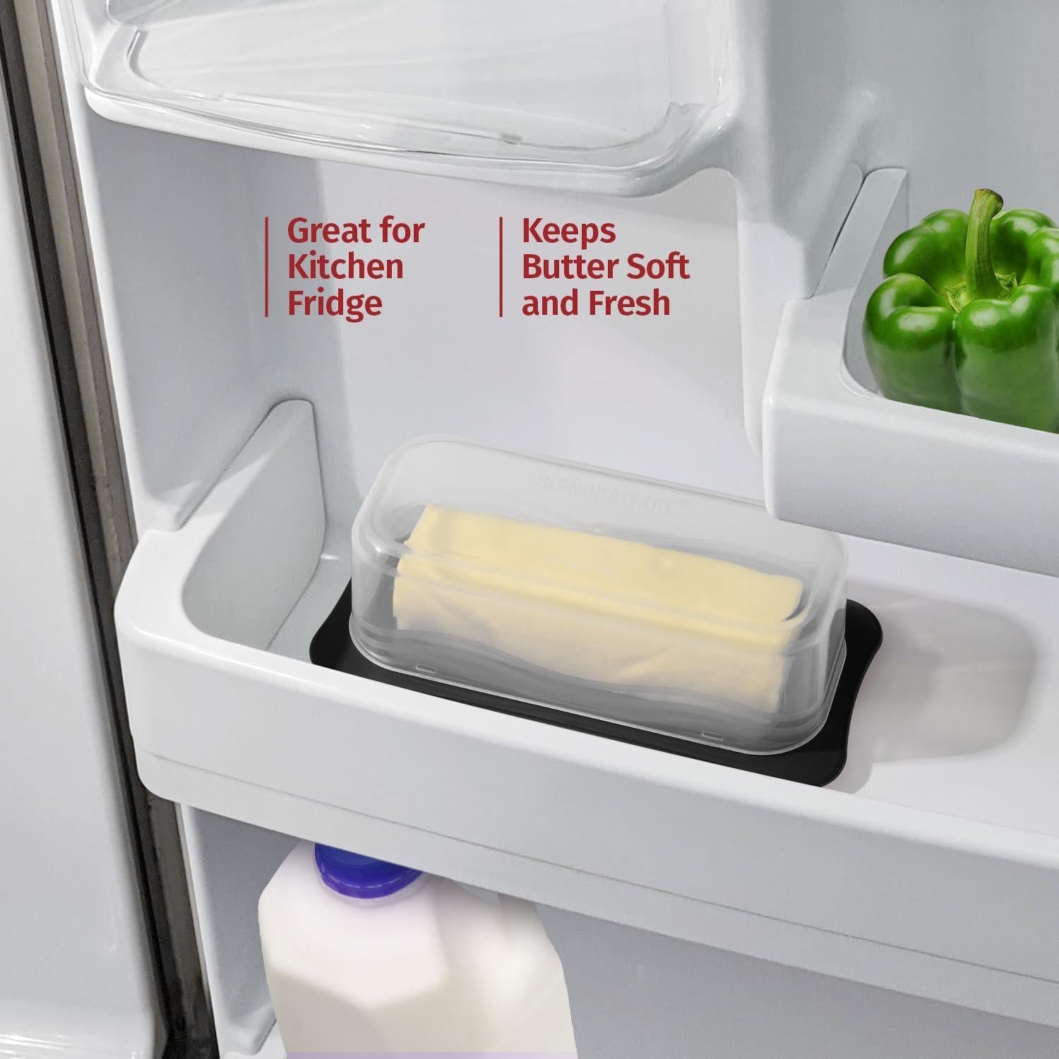 Contenedor de Mantequilla Signoraware Negro 541 - Plástico BPA Libre