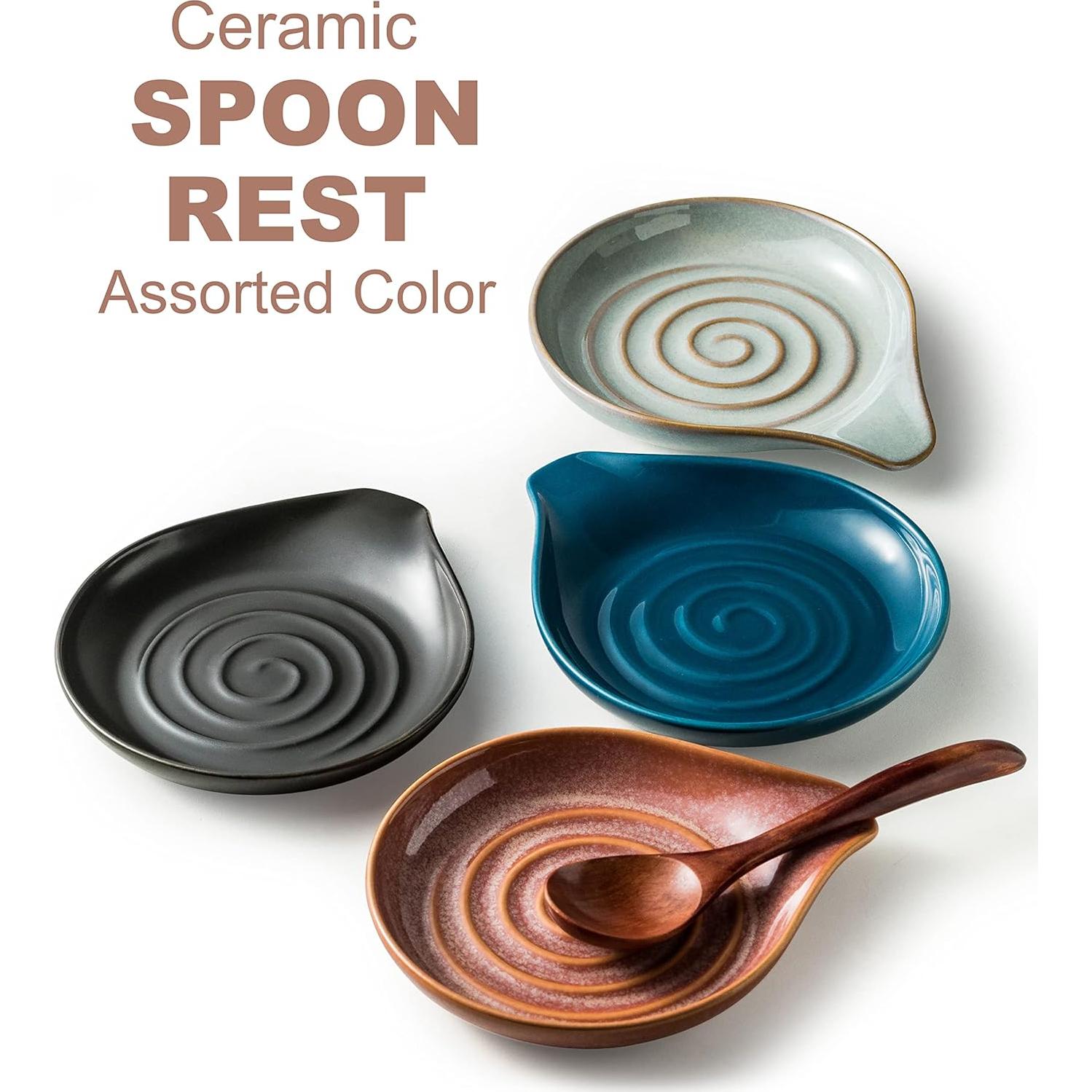 Soporte para Cucharas Cormomu Cerámica Negra 15.5x12.7cm