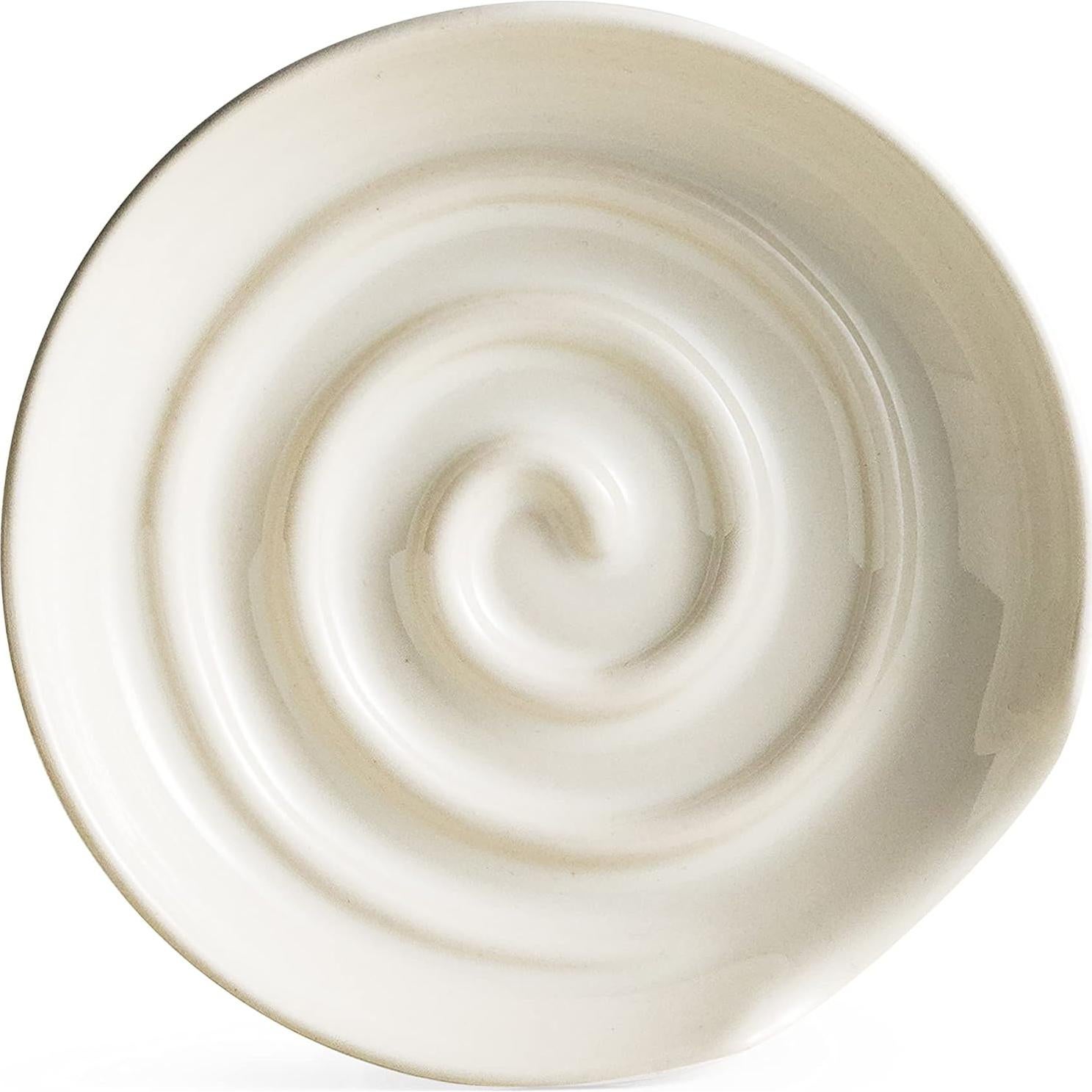 Reposacucharas de cerámica Cormomu blanco 13x12.5 cm