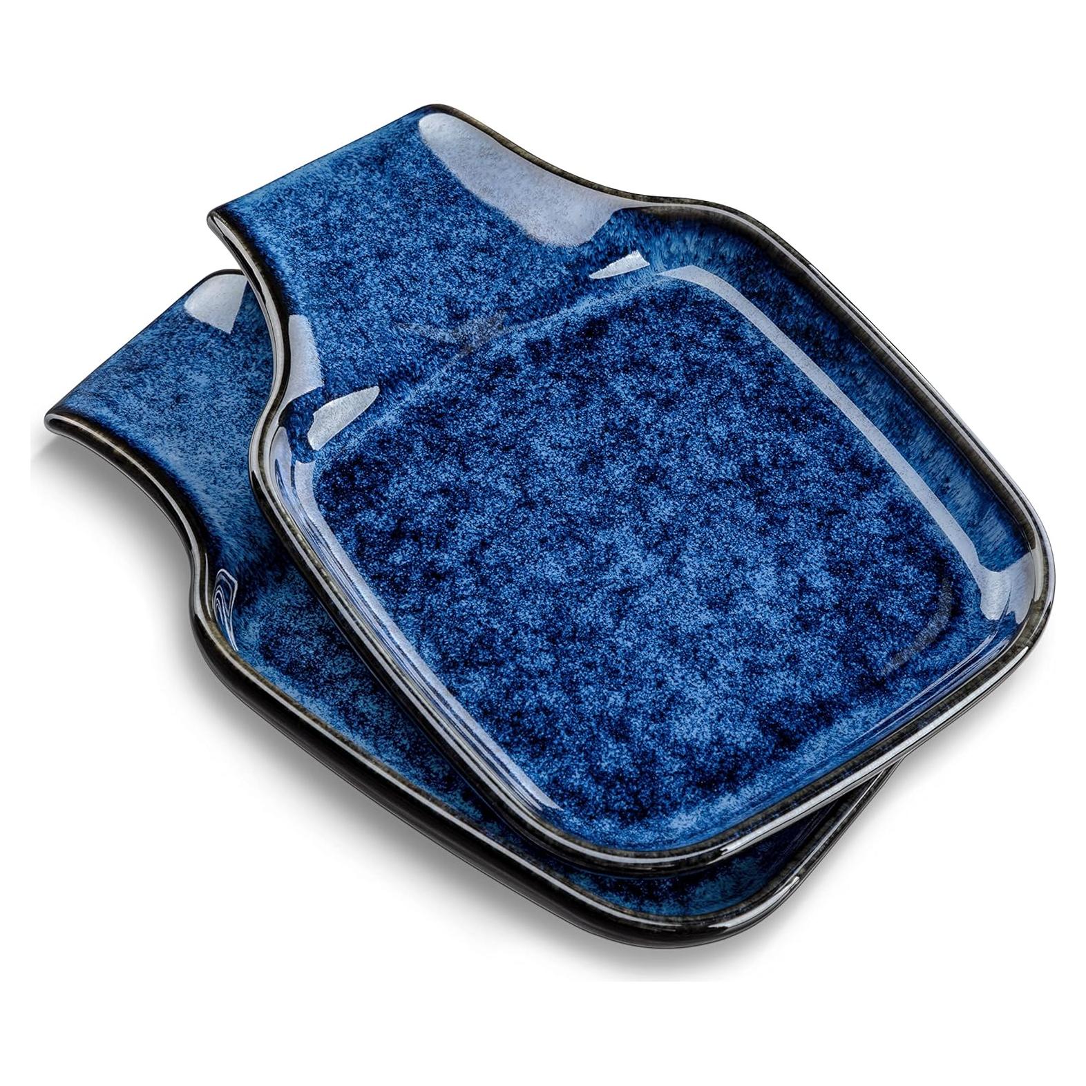 Reposacucharas de cerámica vancasso azul 17.8 cm 2 piezas