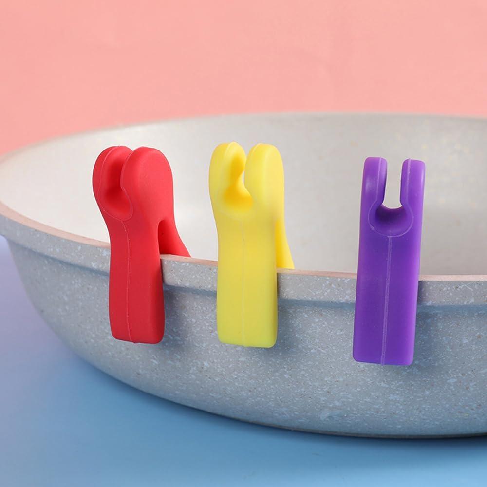 9 Clips de Silicona para Olla Arvintas, Reposapucheros Antideslizantes