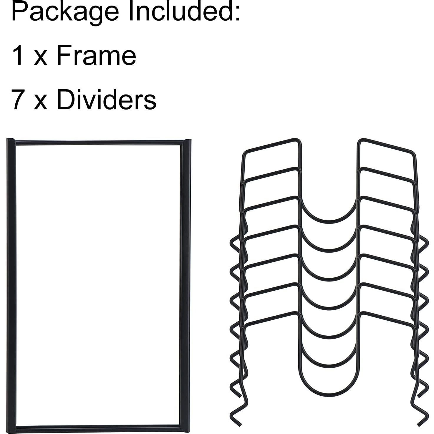 Organizador de Tapas de Olla Toplife Ajustable 7 Compartimentos Negro