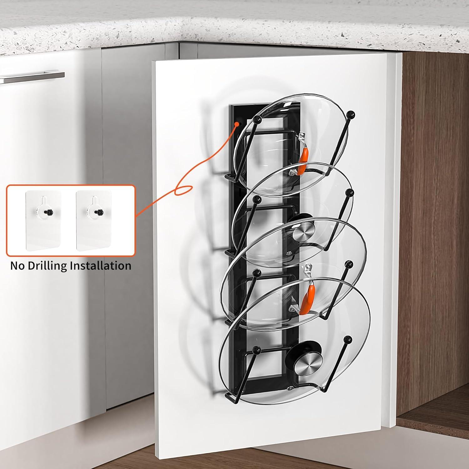 Organizador de Tapas de Olla Ajustable Cisily 2 Paquetes 8 Capas