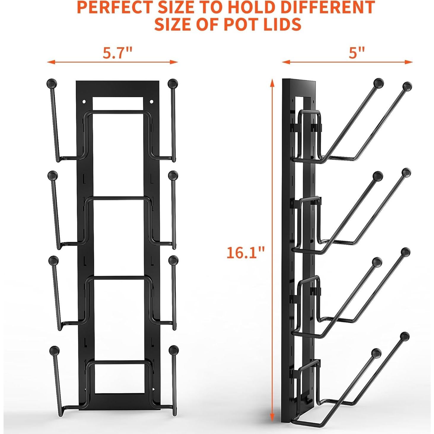 Organizador de Tapas de Olla Ajustable Cisily 2 Paquetes 8 Capas
