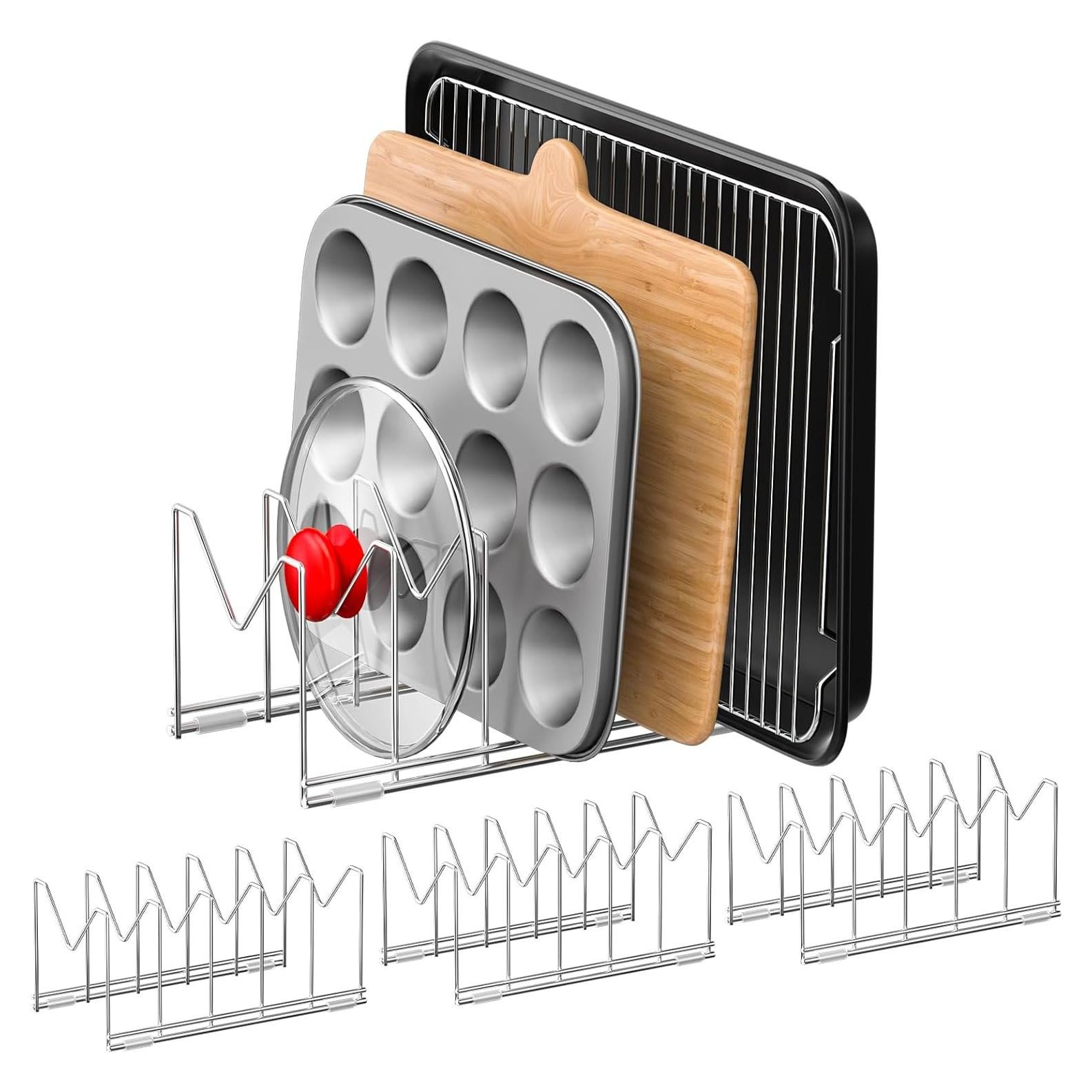 Organizador de Tapa de Olla Durmmur 3 Pack Acero Inoxidable