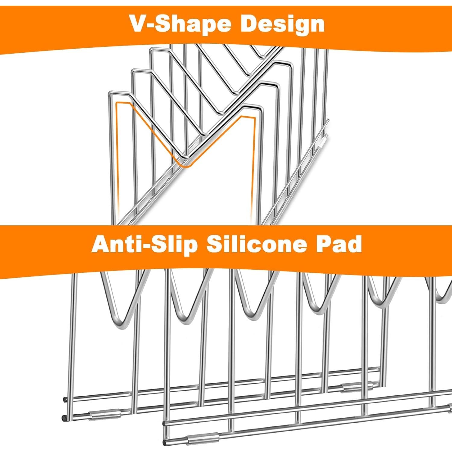 Organizador de Tapa de Olla Durmmur 3 Pack Acero Inoxidable